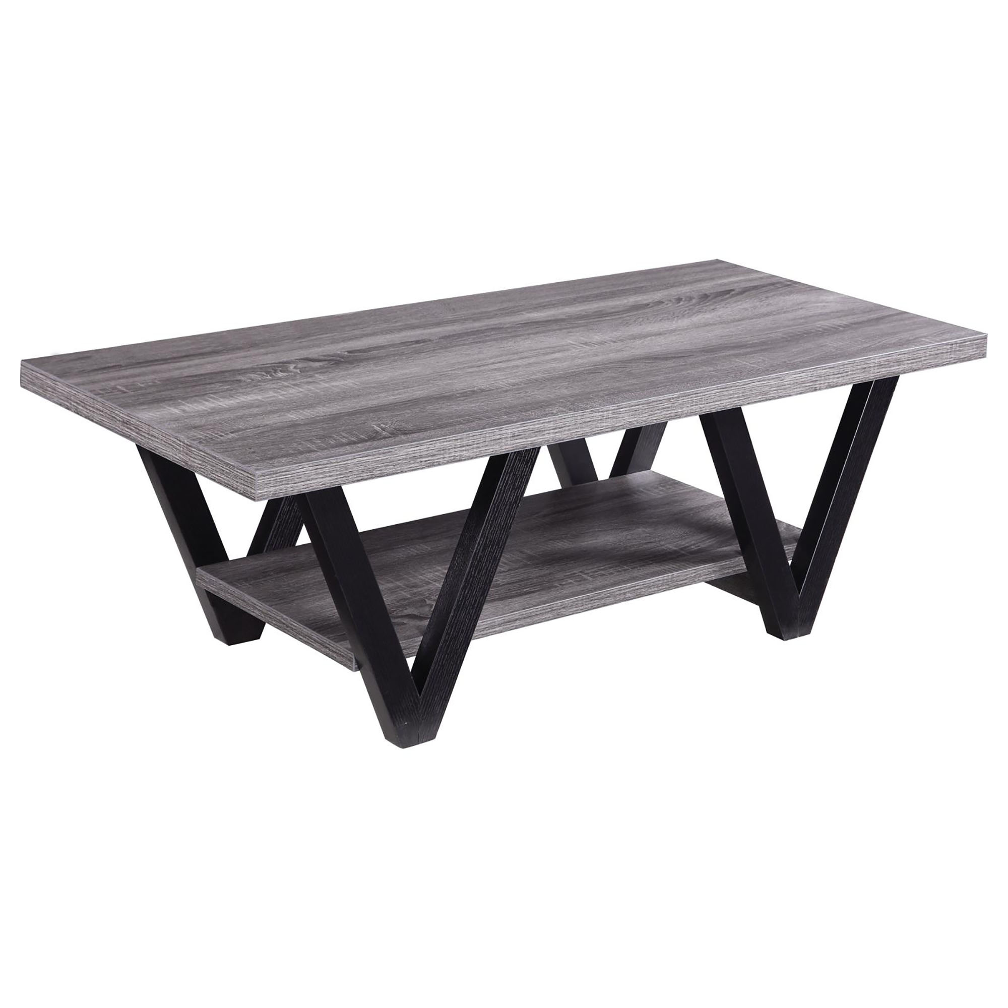 Black and Grey Angled Leg Coffee Table