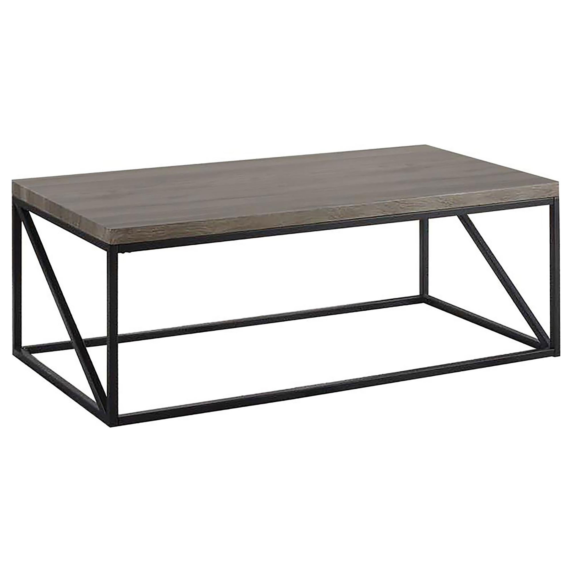 Sonoma Grey and Black Rectangular Coffee Table