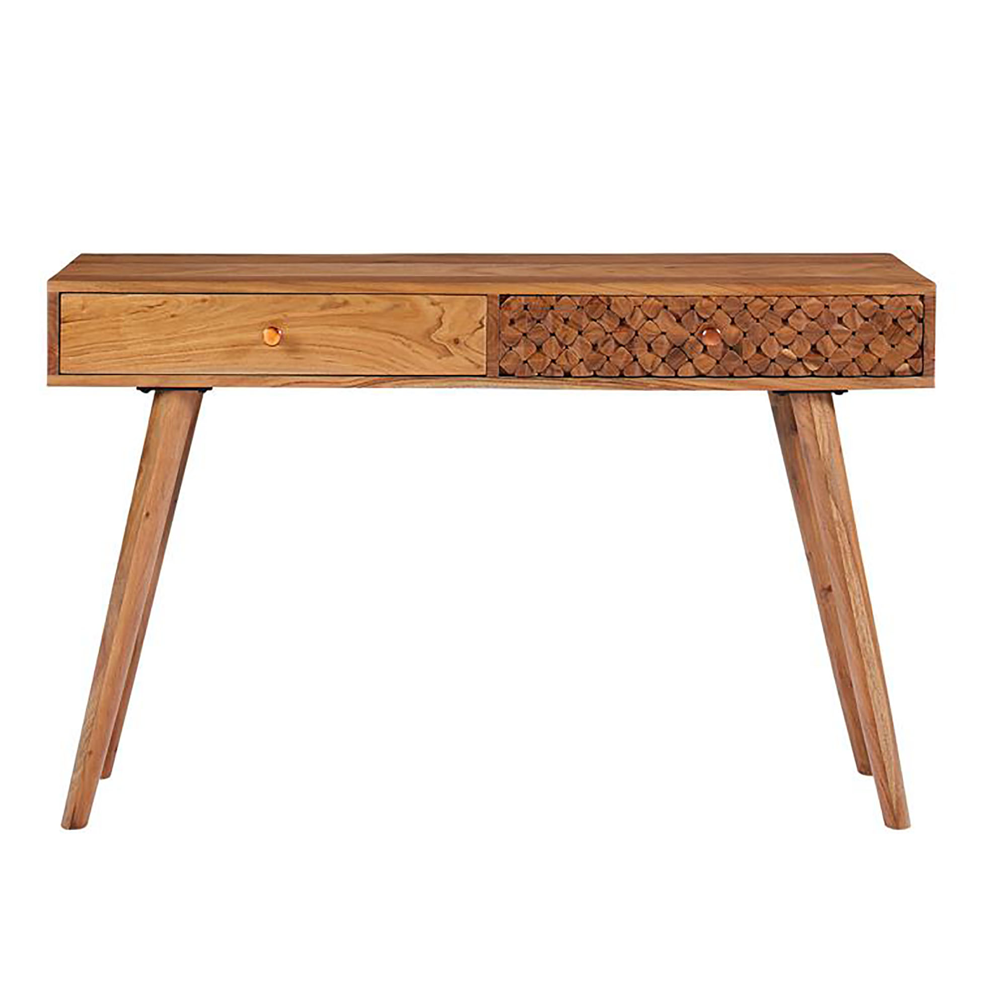 Natural Brown 2-drawer Console Table