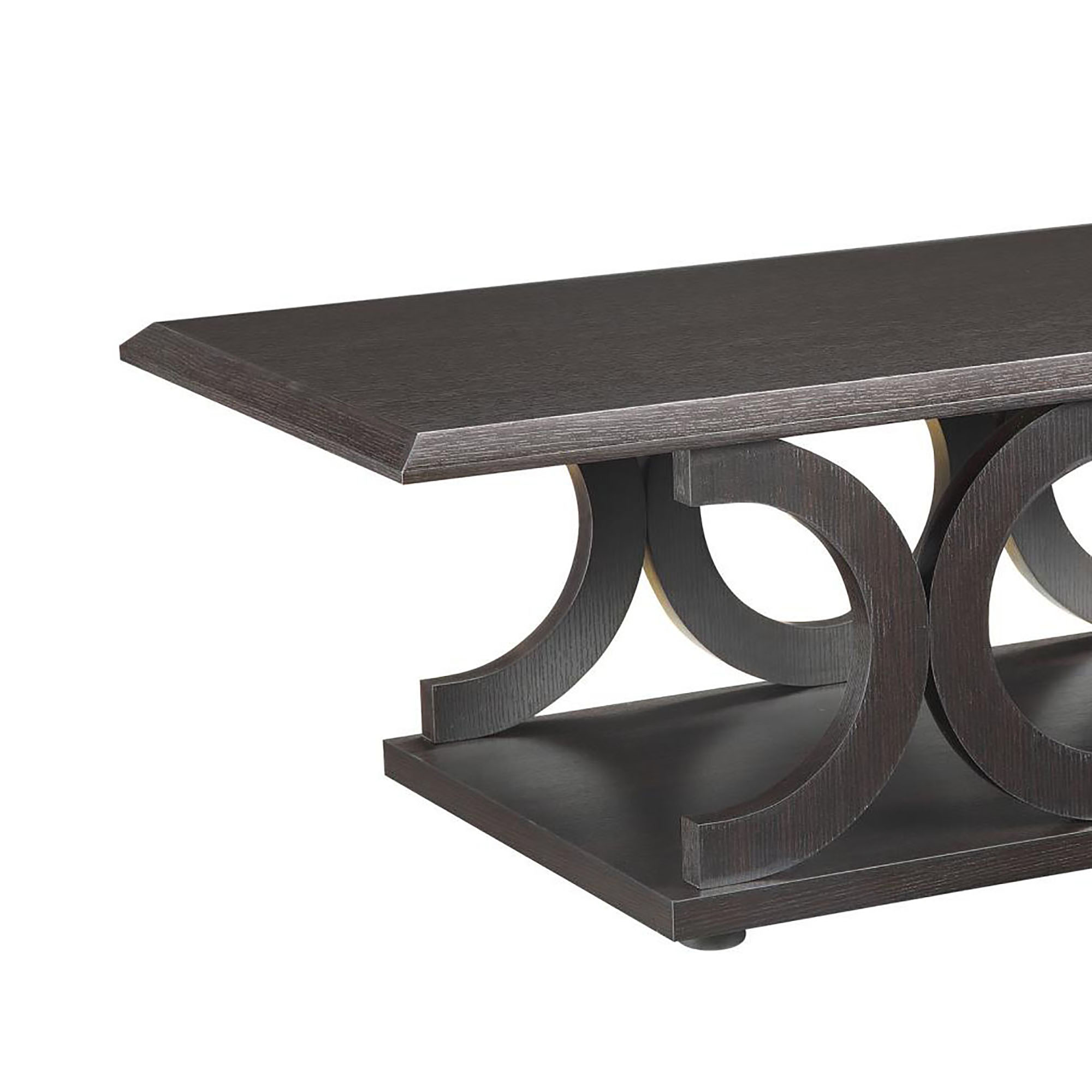 Cappuccino C-shaped Coffee Table