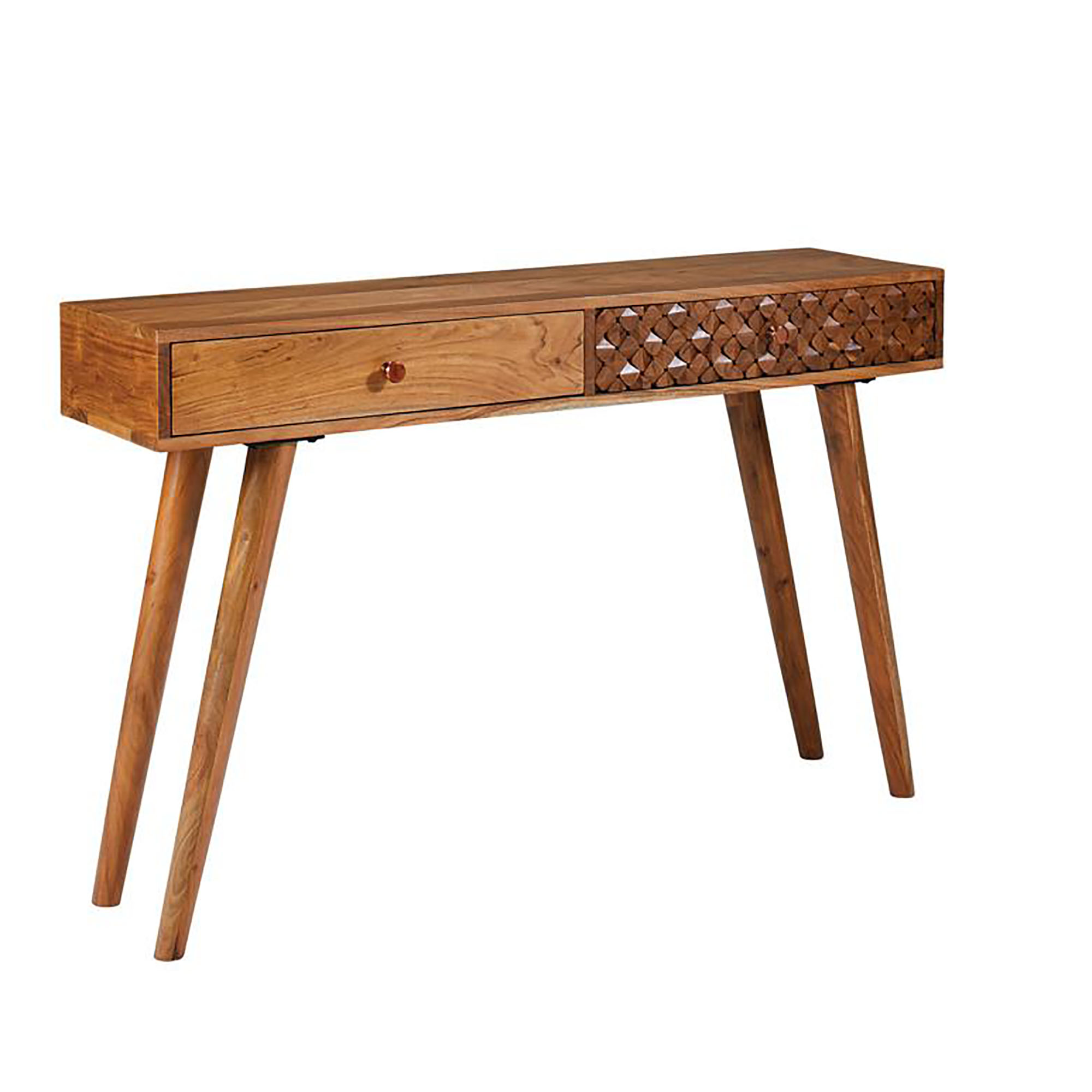 Natural Brown 2-drawer Console Table