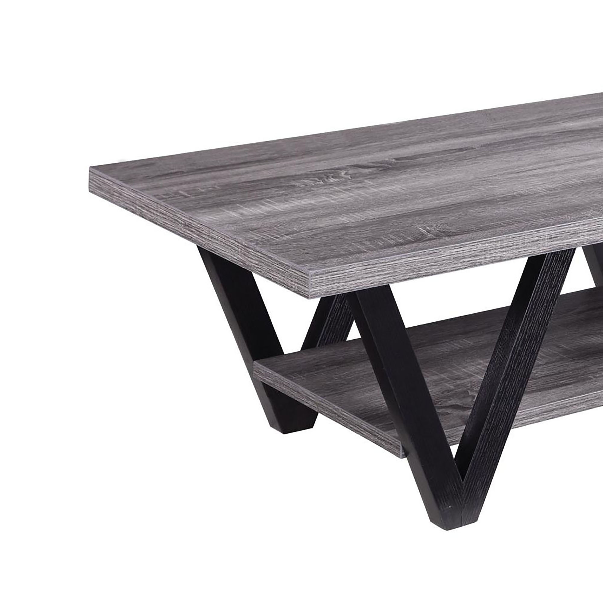 Black and Grey Angled Leg Coffee Table