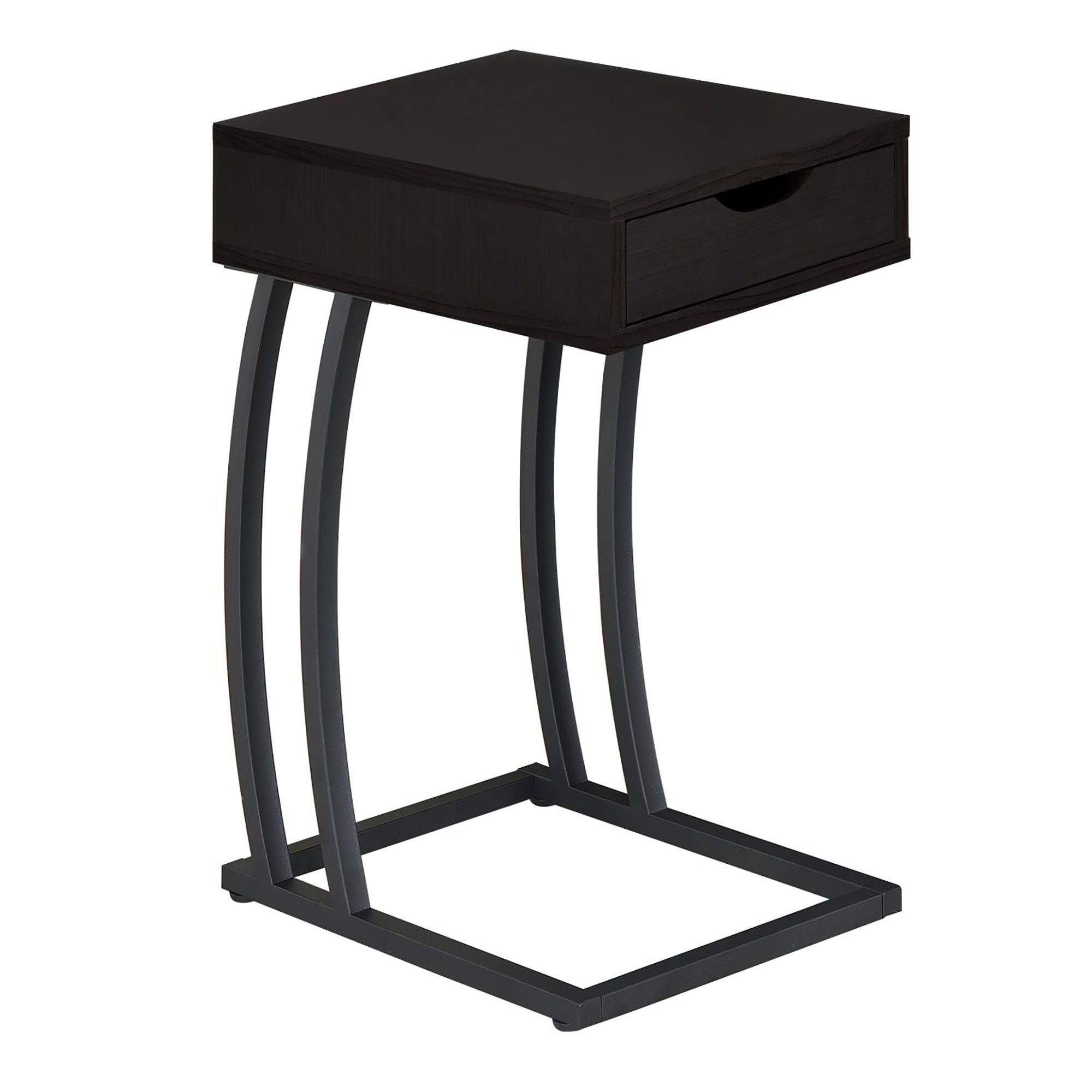 Cappuccino and Gunmetal Hi-tech Accent Table