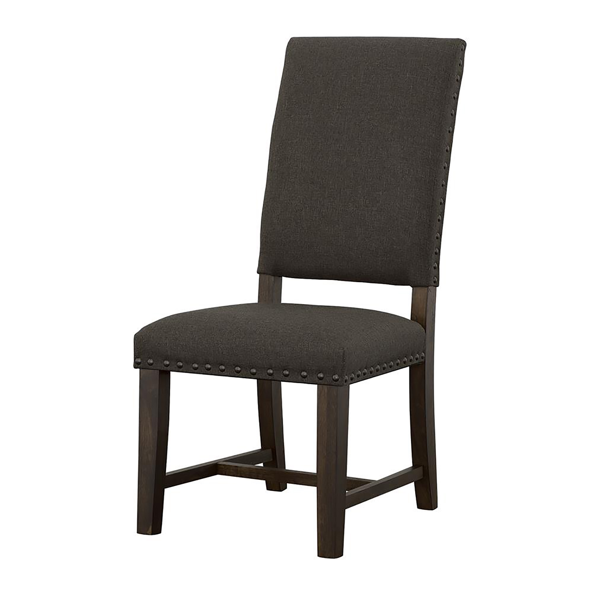 Warm Grey and Smokey Black Upholestered Side Chair (Set of 2)