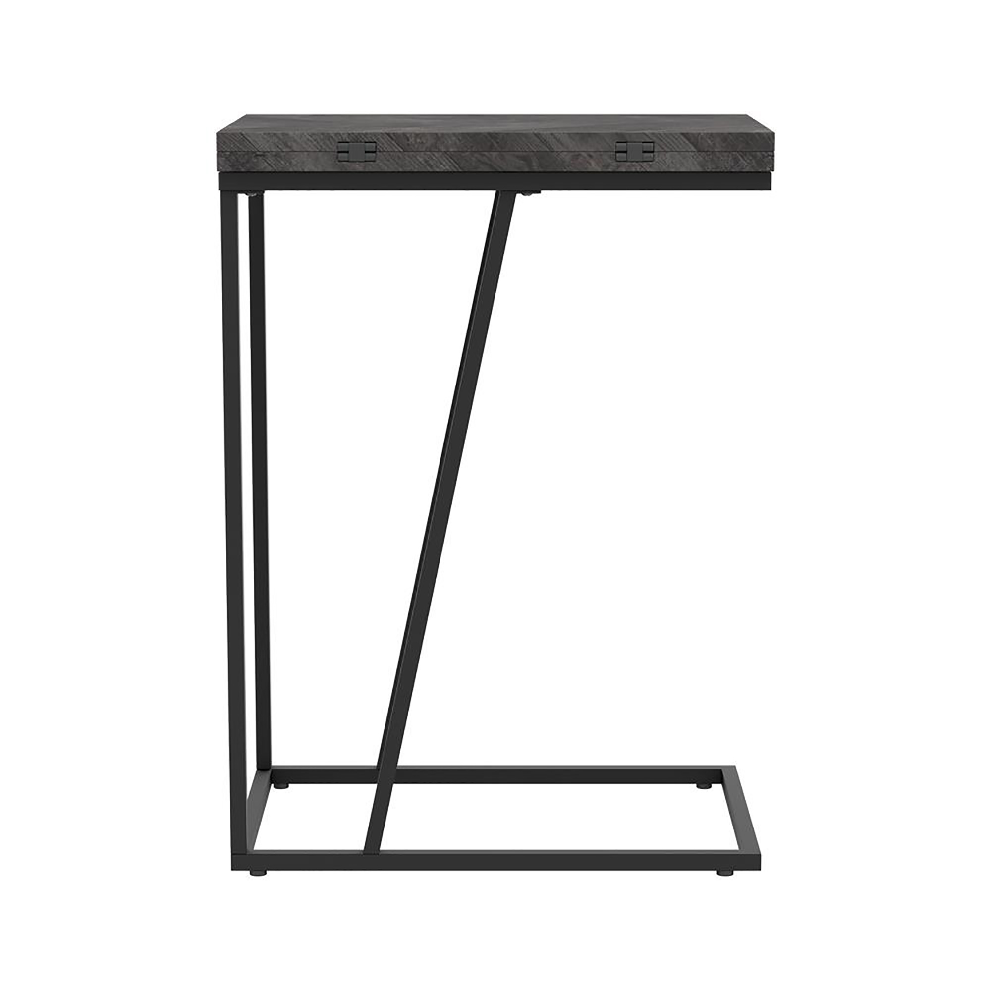 Rustic Grey and Sandy Black Rectangle Accent Table