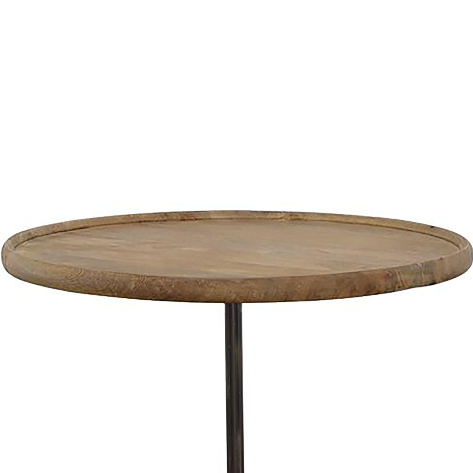 Natural and Green Round Marble Base Accent Table