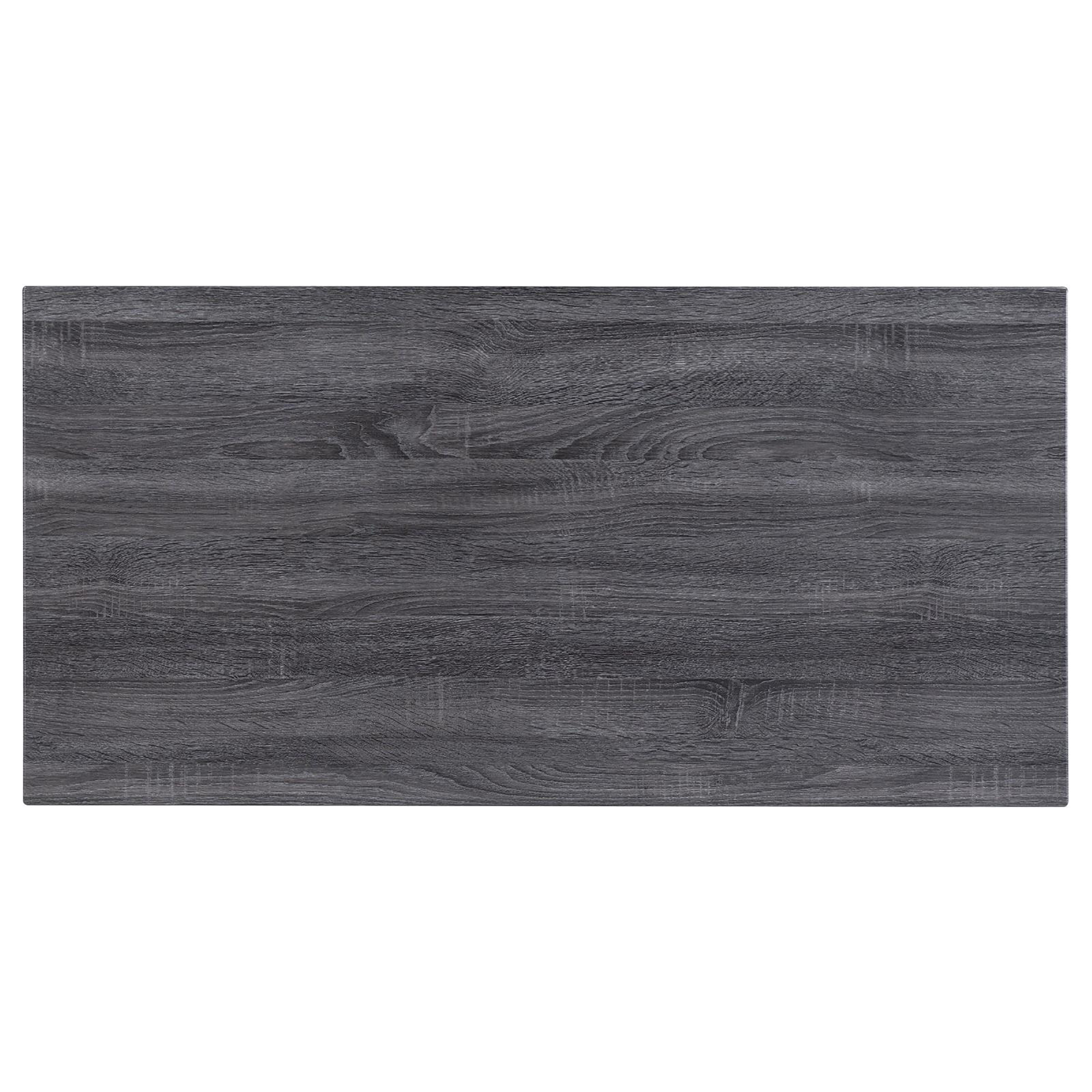 Weathered Grey and Chrome Rectangular Writing Desk