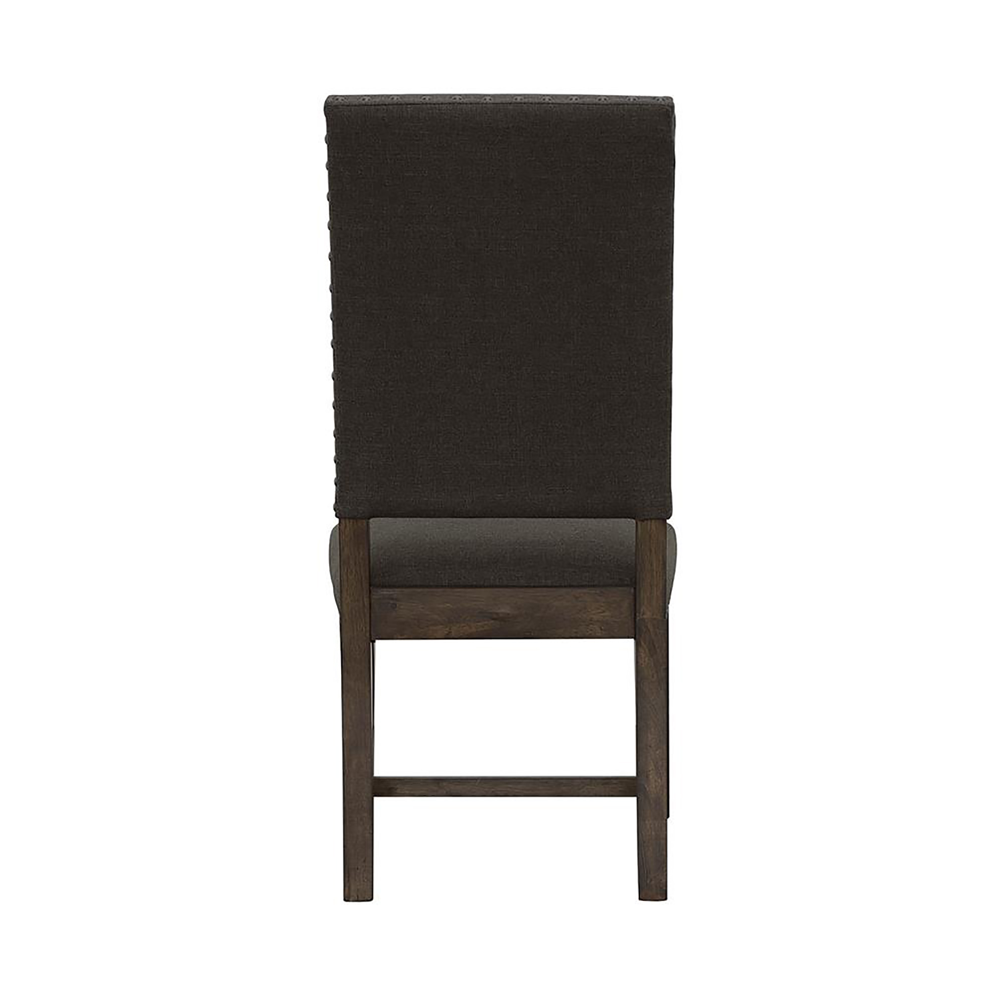 Warm Grey and Smokey Black Upholestered Side Chair (Set of 2)