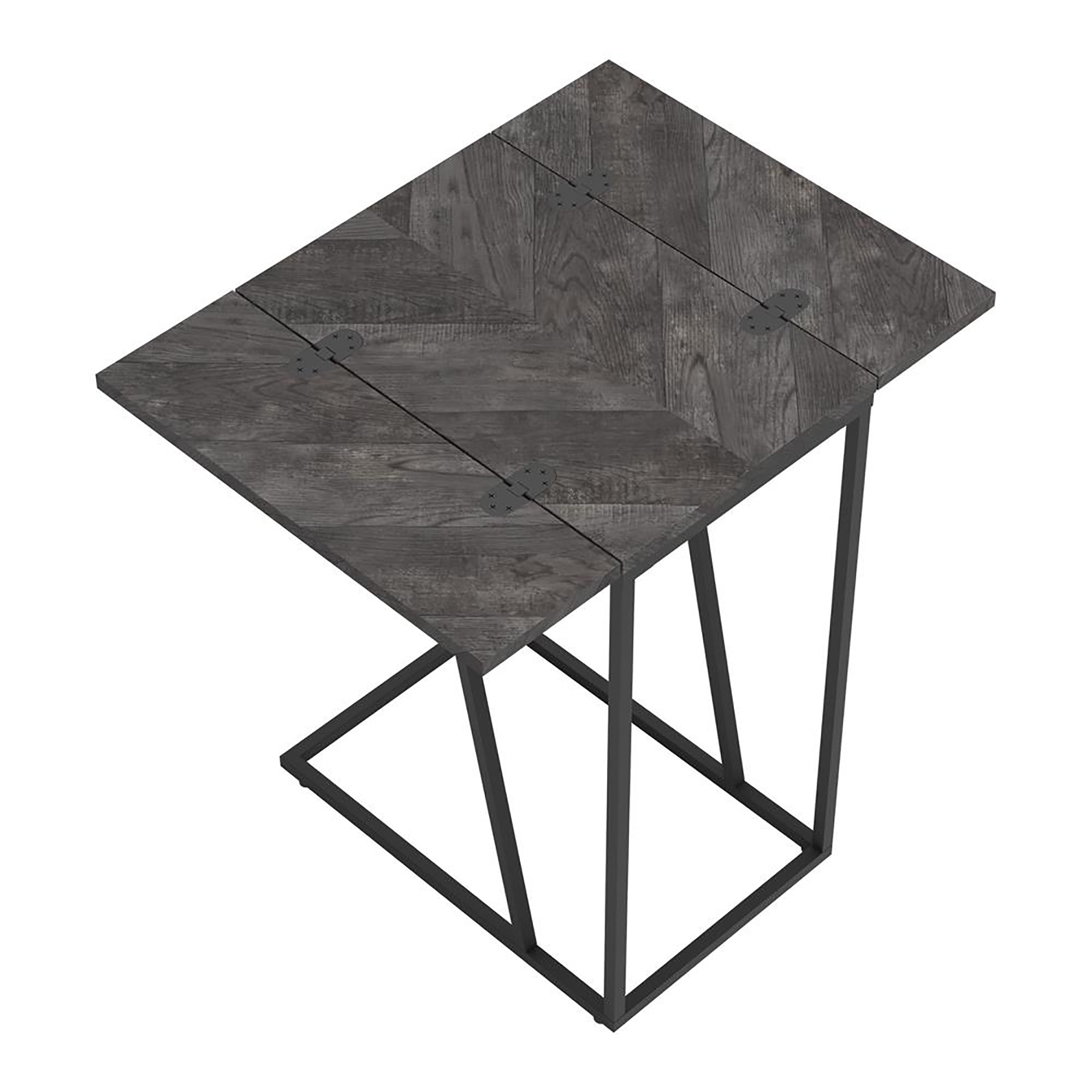 Rustic Grey and Sandy Black Rectangle Accent Table