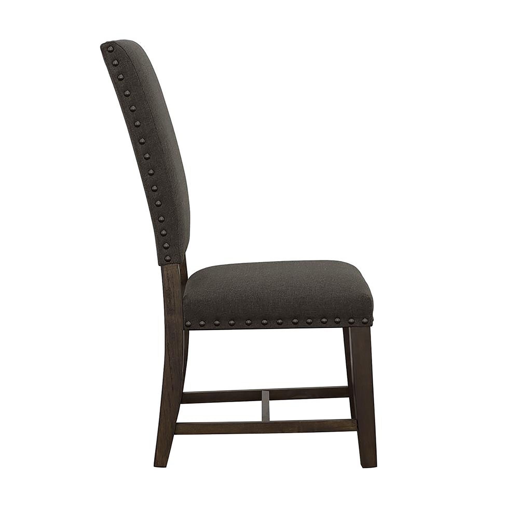 Warm Grey and Smokey Black Upholestered Side Chair (Set of 2)