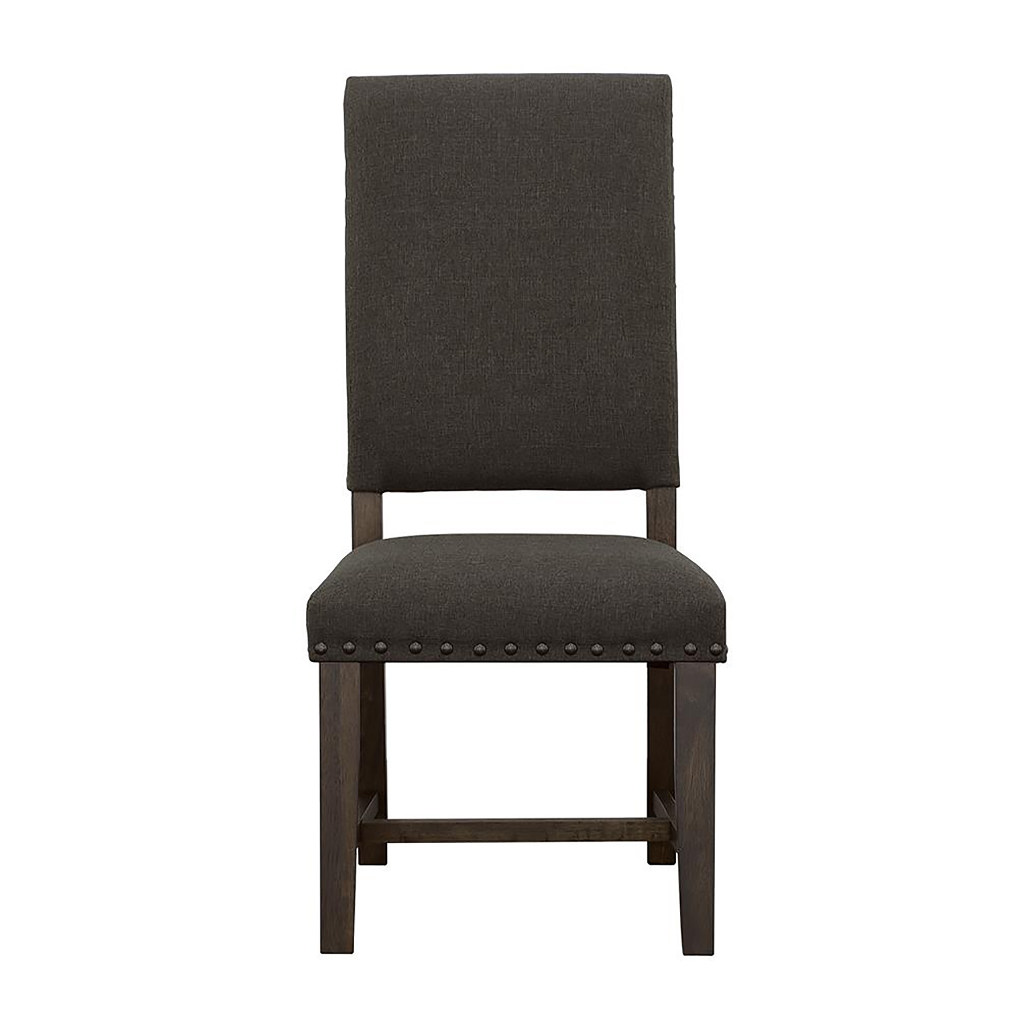 Warm Grey and Smokey Black Upholestered Side Chair (Set of 2)