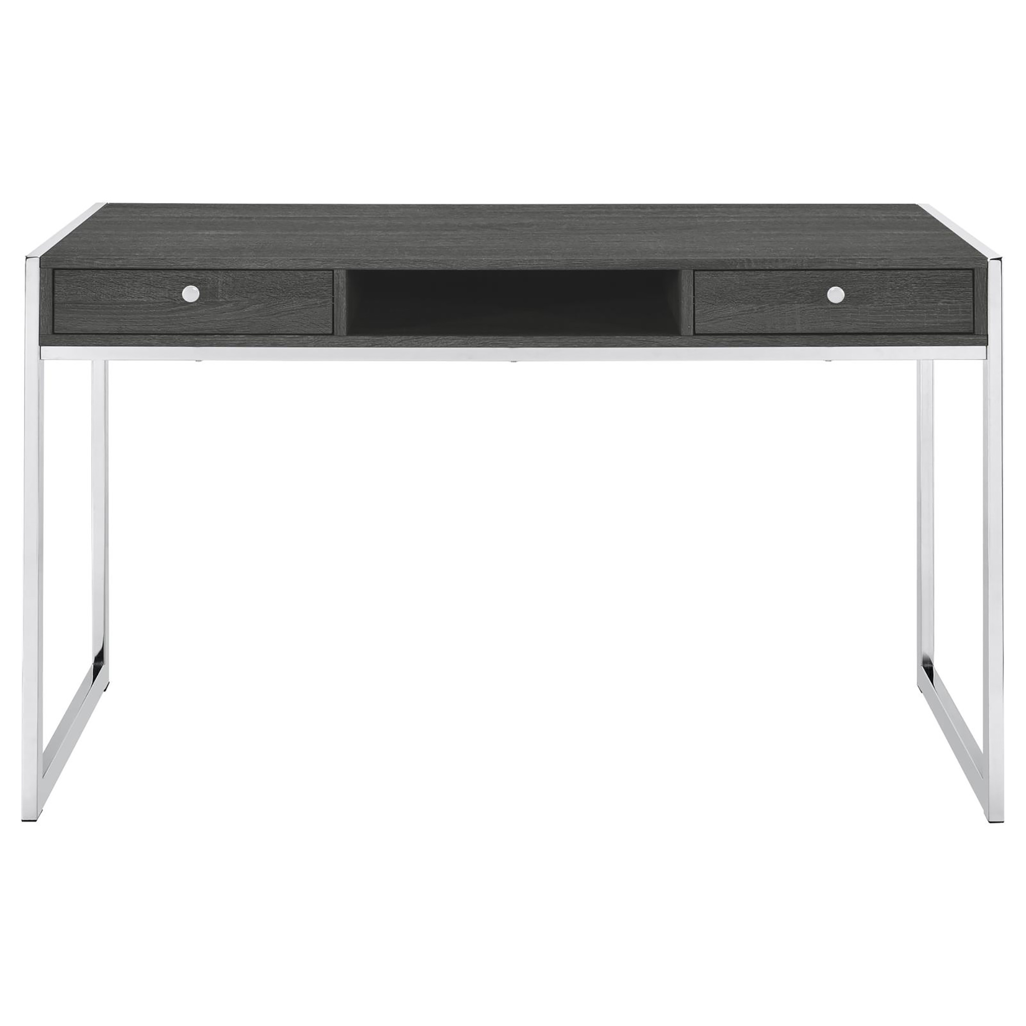 Weathered Grey 2-drawer Writing Desk