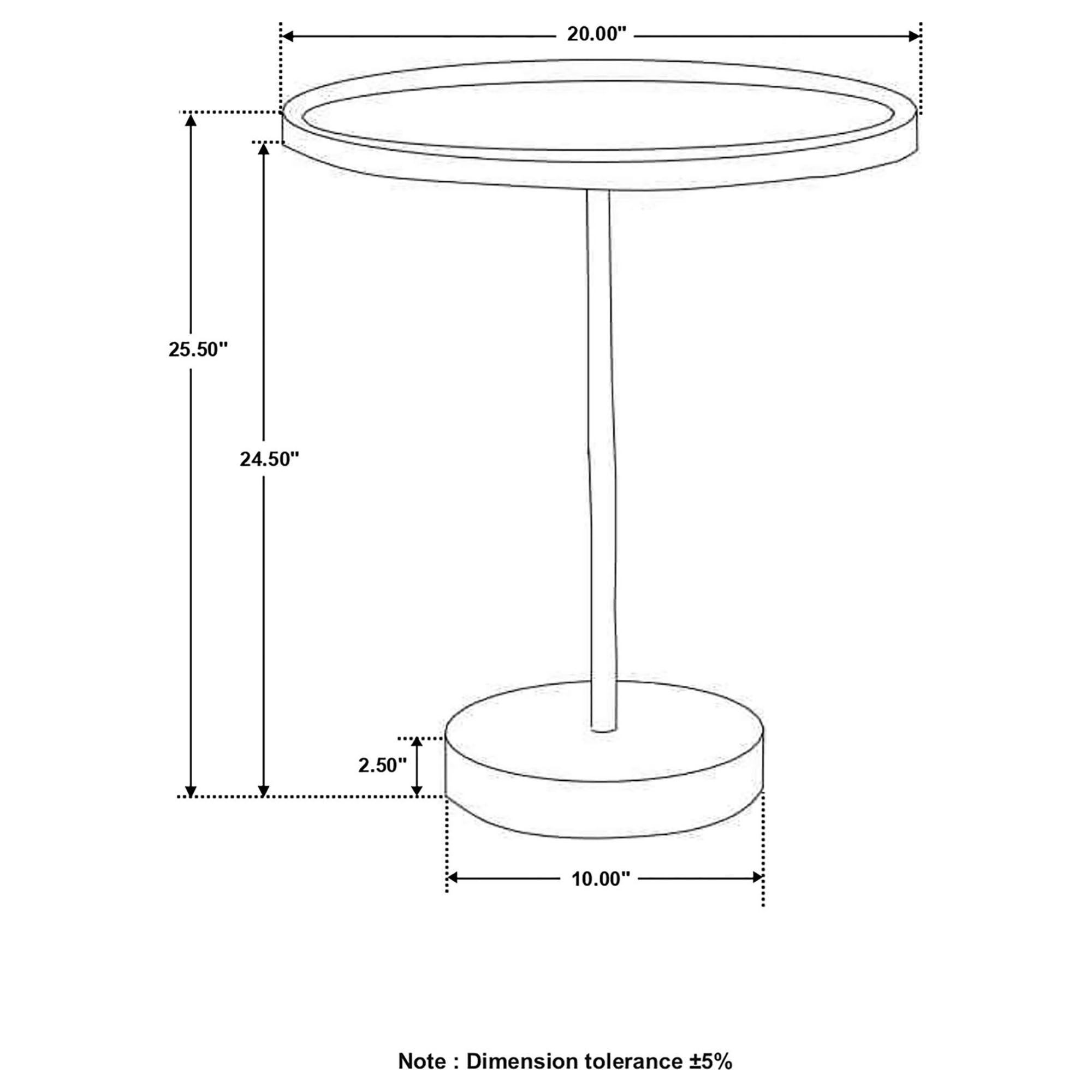 Natural and Green Round Marble Base Accent Table