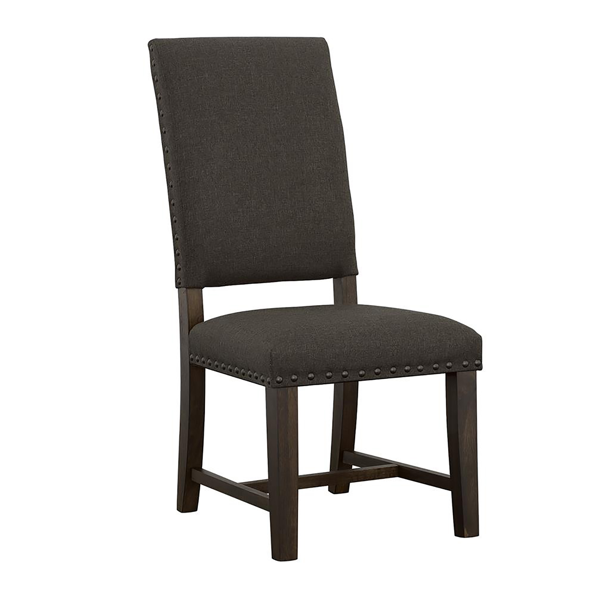 Warm Grey and Smokey Black Upholestered Side Chair (Set of 2)