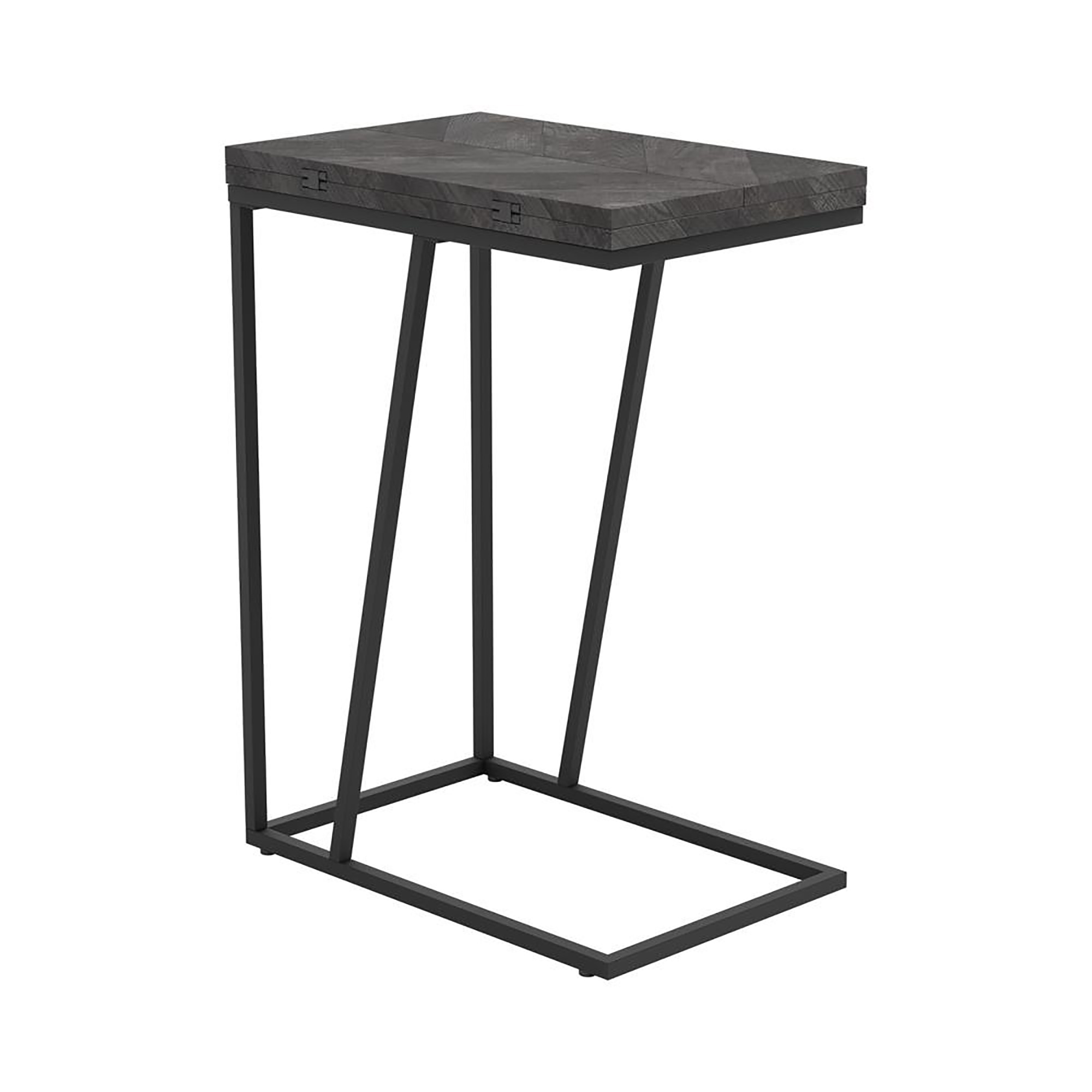 Rustic Grey and Sandy Black Rectangle Accent Table