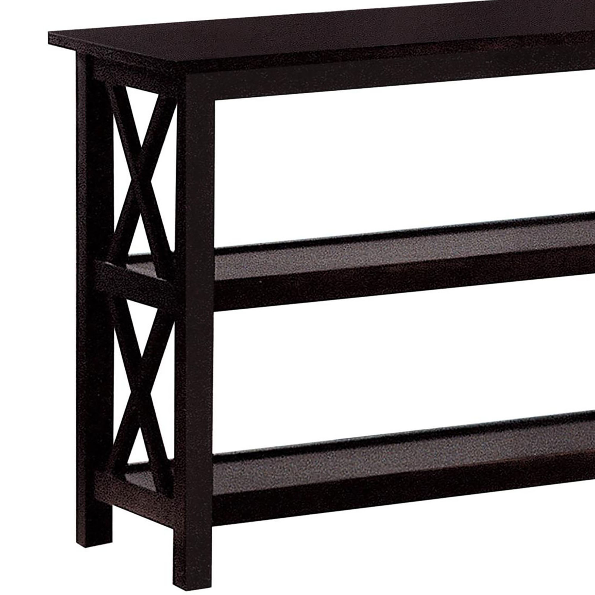 Deep Merlot Sofa Table with 2-shelf