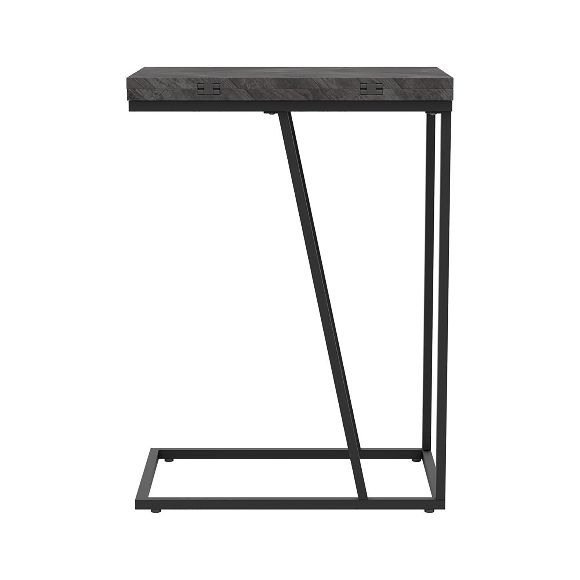 Rustic Grey and Sandy Black Rectangle Accent Table