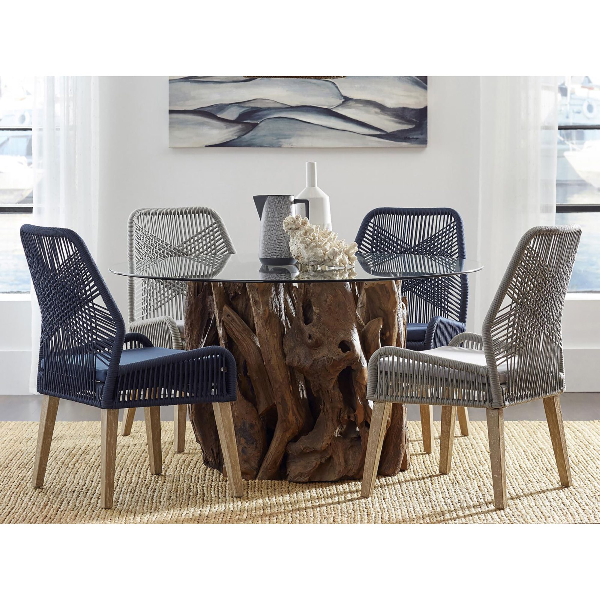 Dark Navy Back Side Chair (Set of 2)