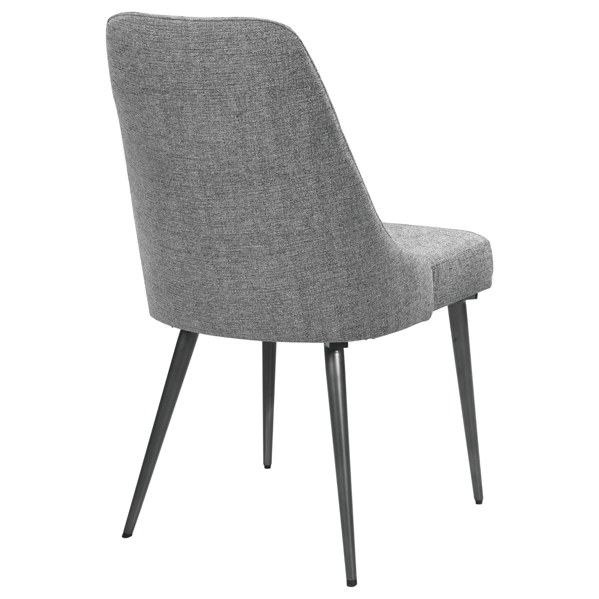 Grey and Gunmetal Side Chair (Set of 2)