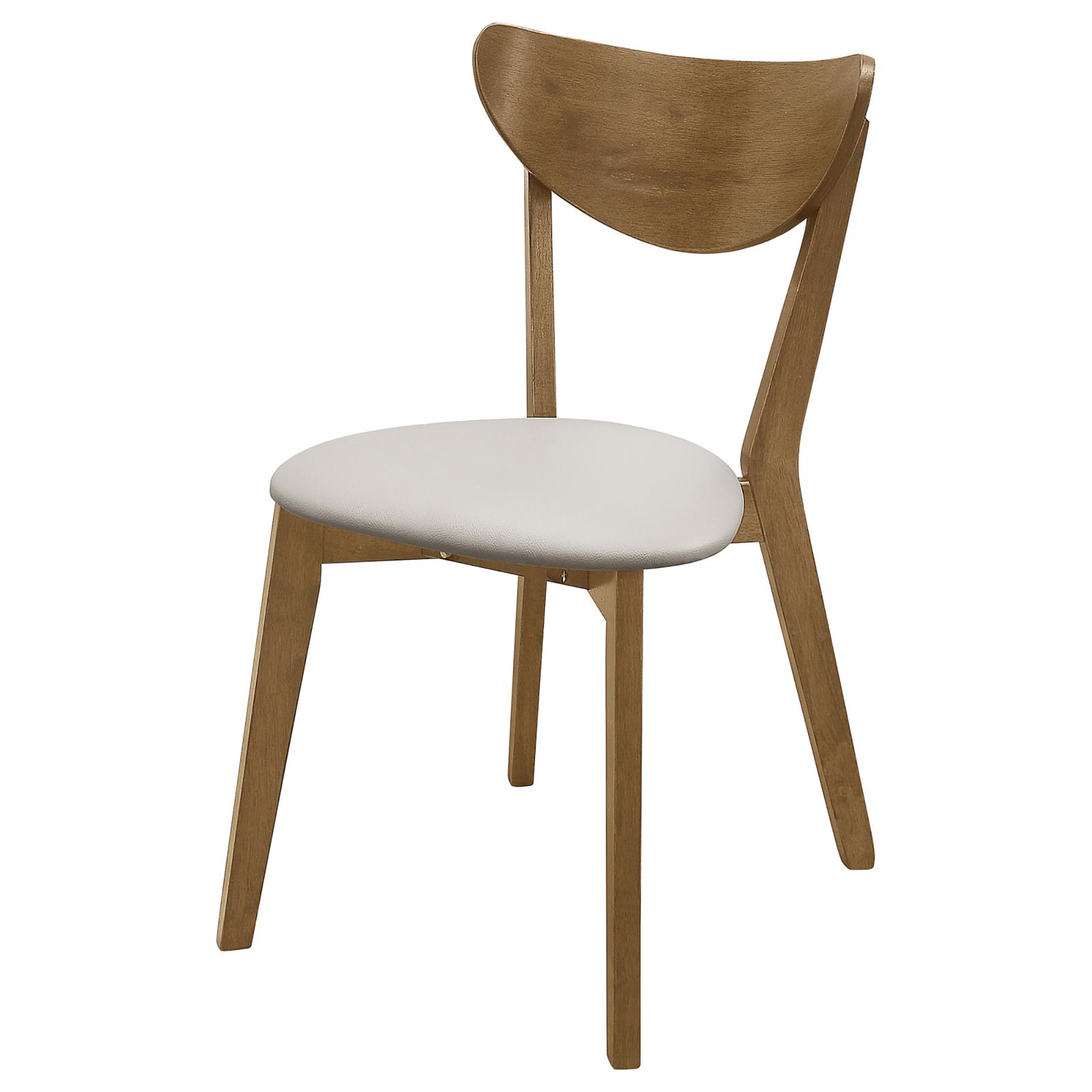 Tan and Chestnut Curved Backs Dining Chair (Set of 2)