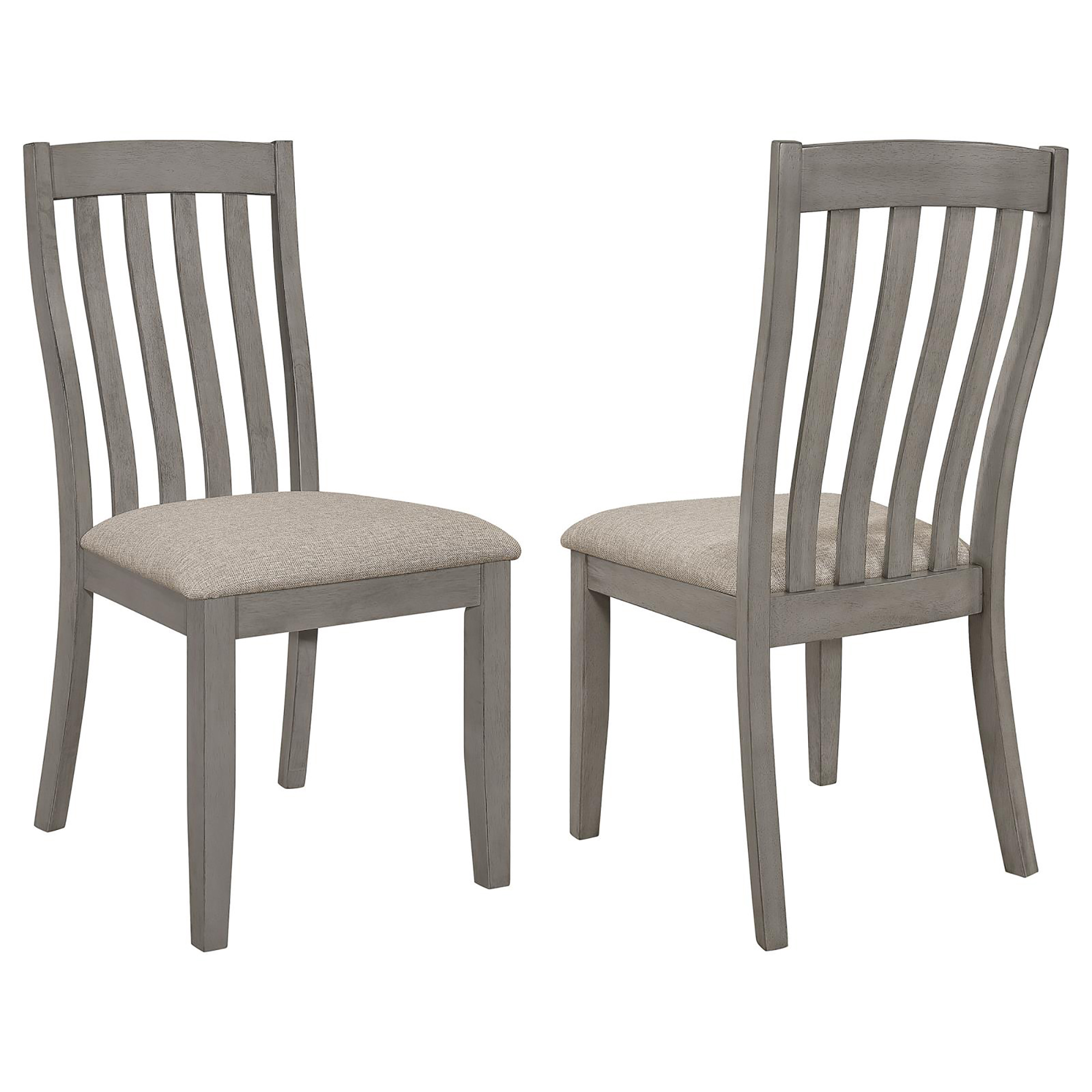 Grey Padded Side Chair (Set of 2)