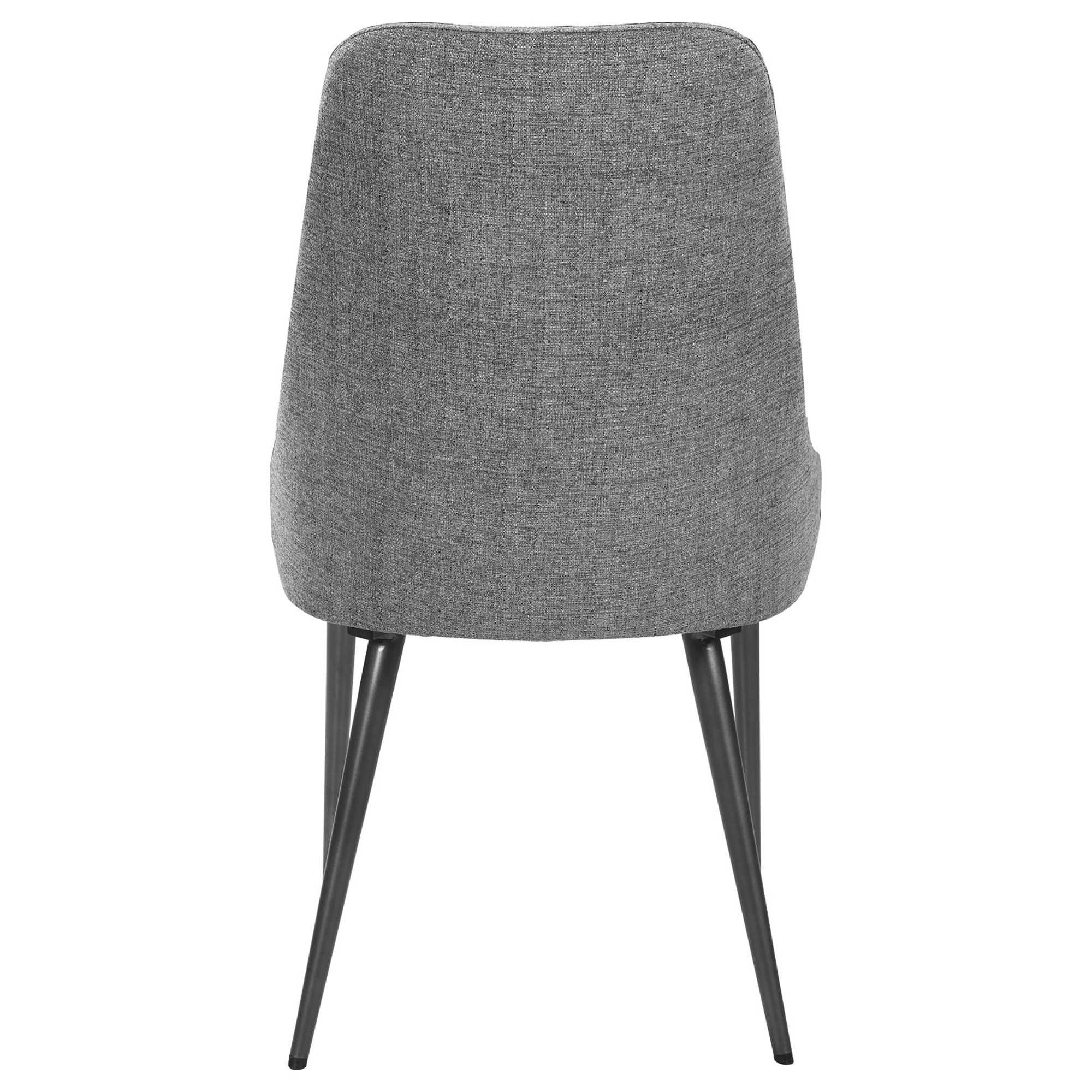 Grey and Gunmetal Side Chair (Set of 2)