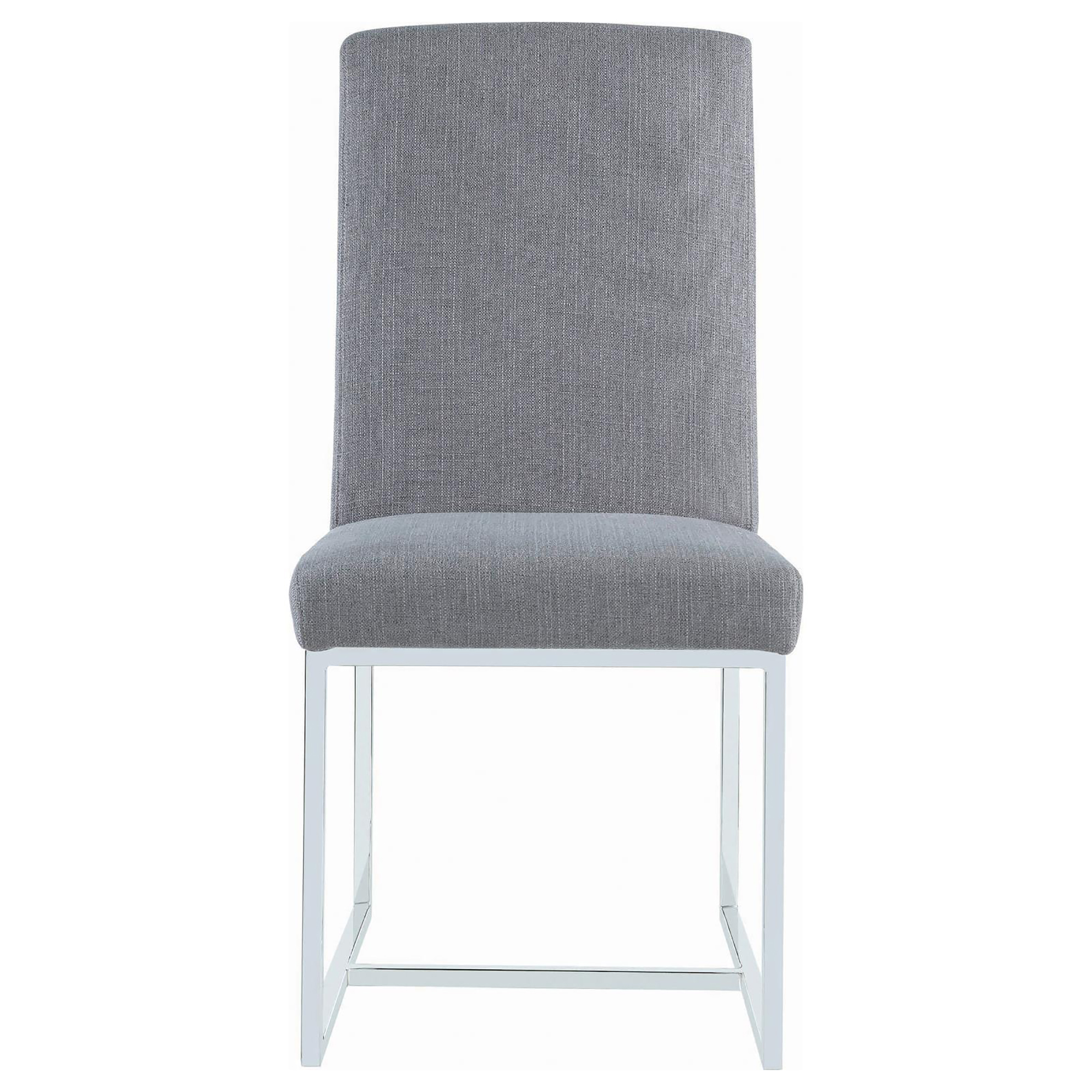 Grey Cube Base Dining Chair (Set of 2)