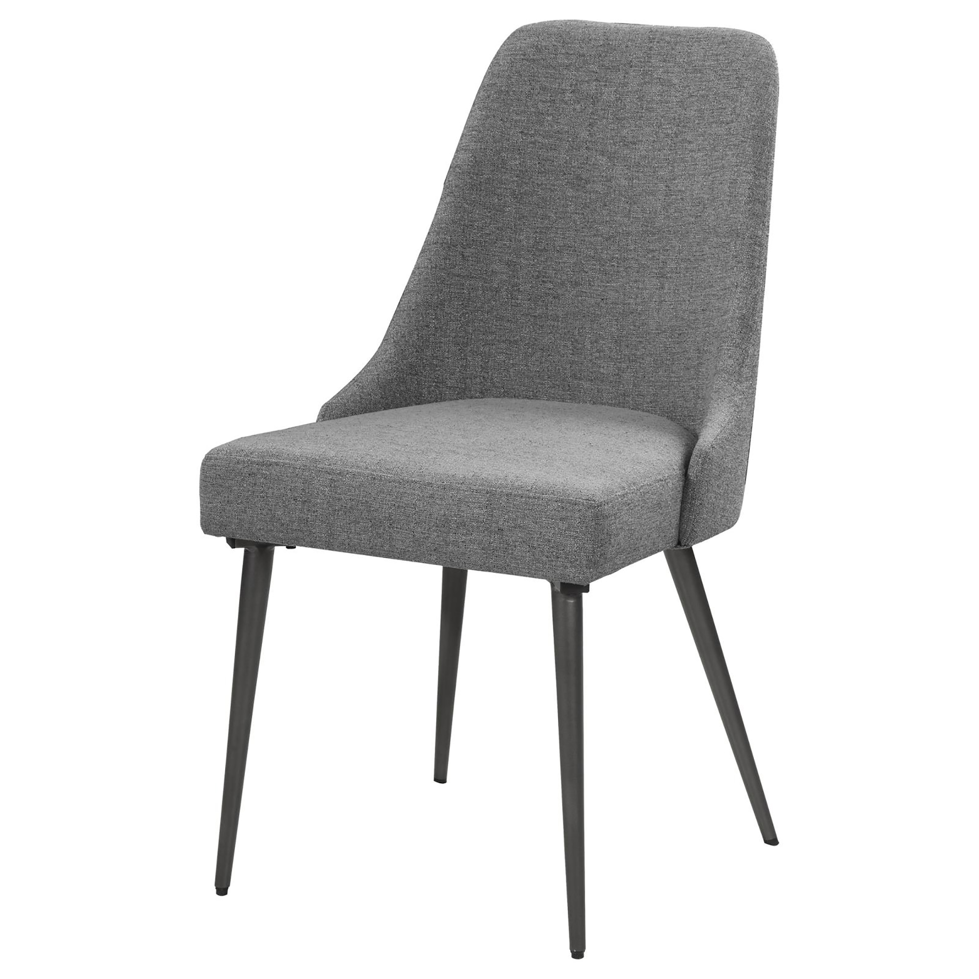 Grey and Gunmetal Side Chair (Set of 2)