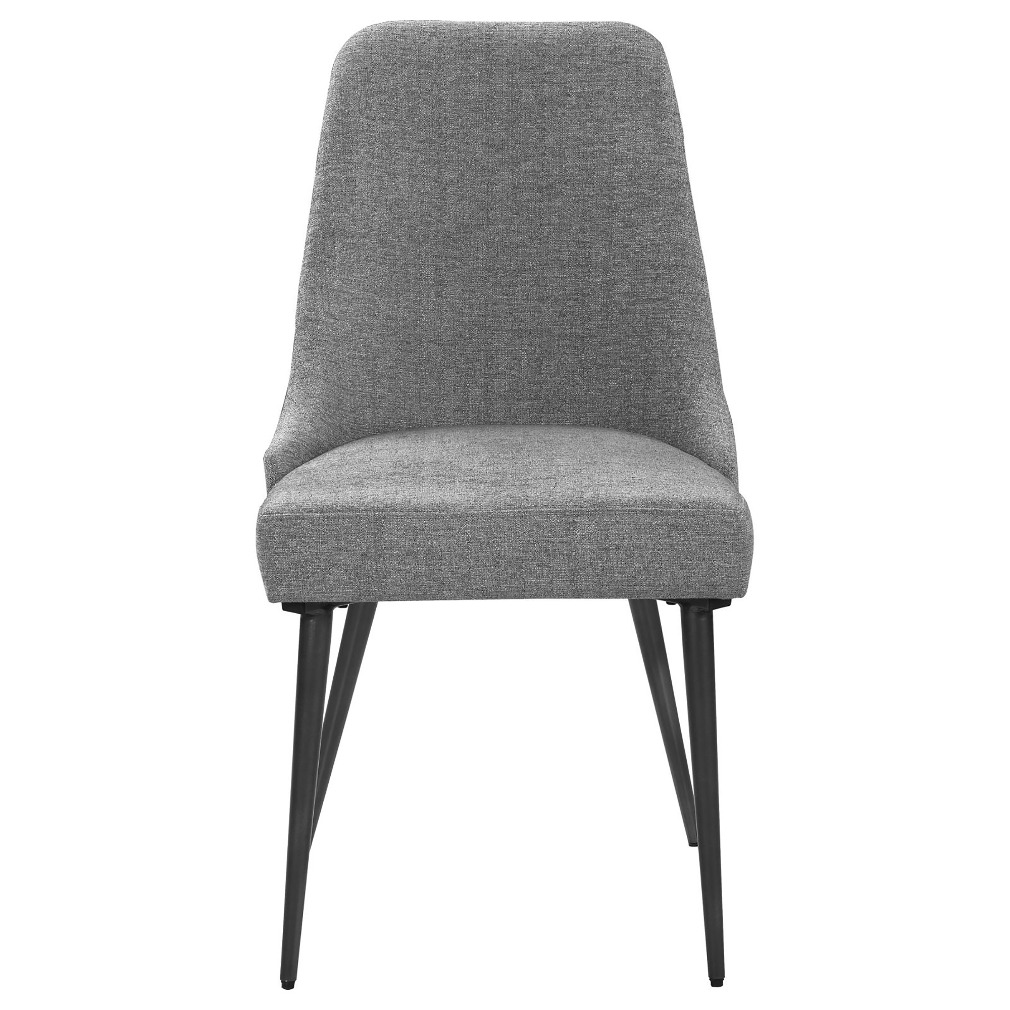 Grey and Gunmetal Side Chair (Set of 2)