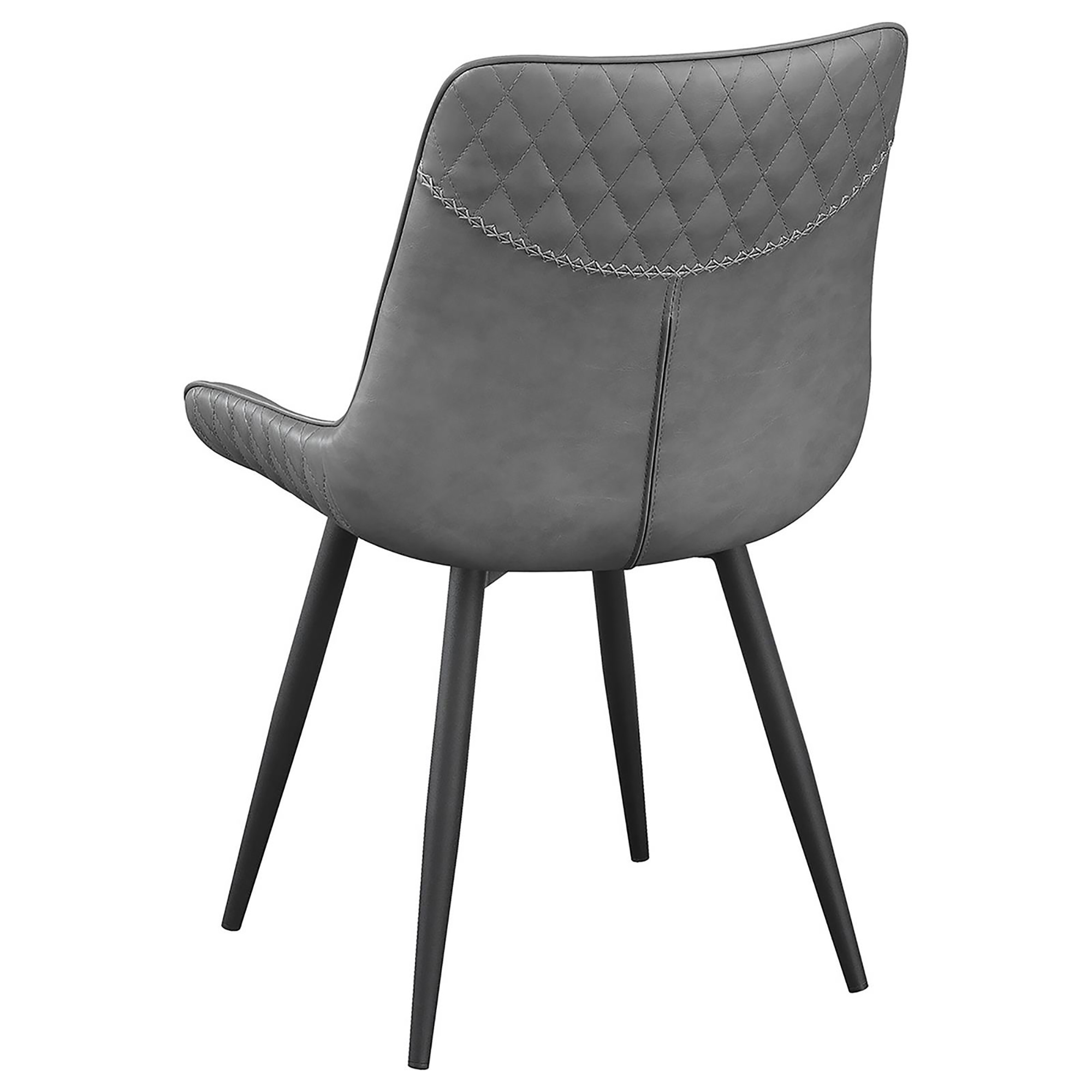 Grey Tufted Swivel Side Chair (Set of 2)