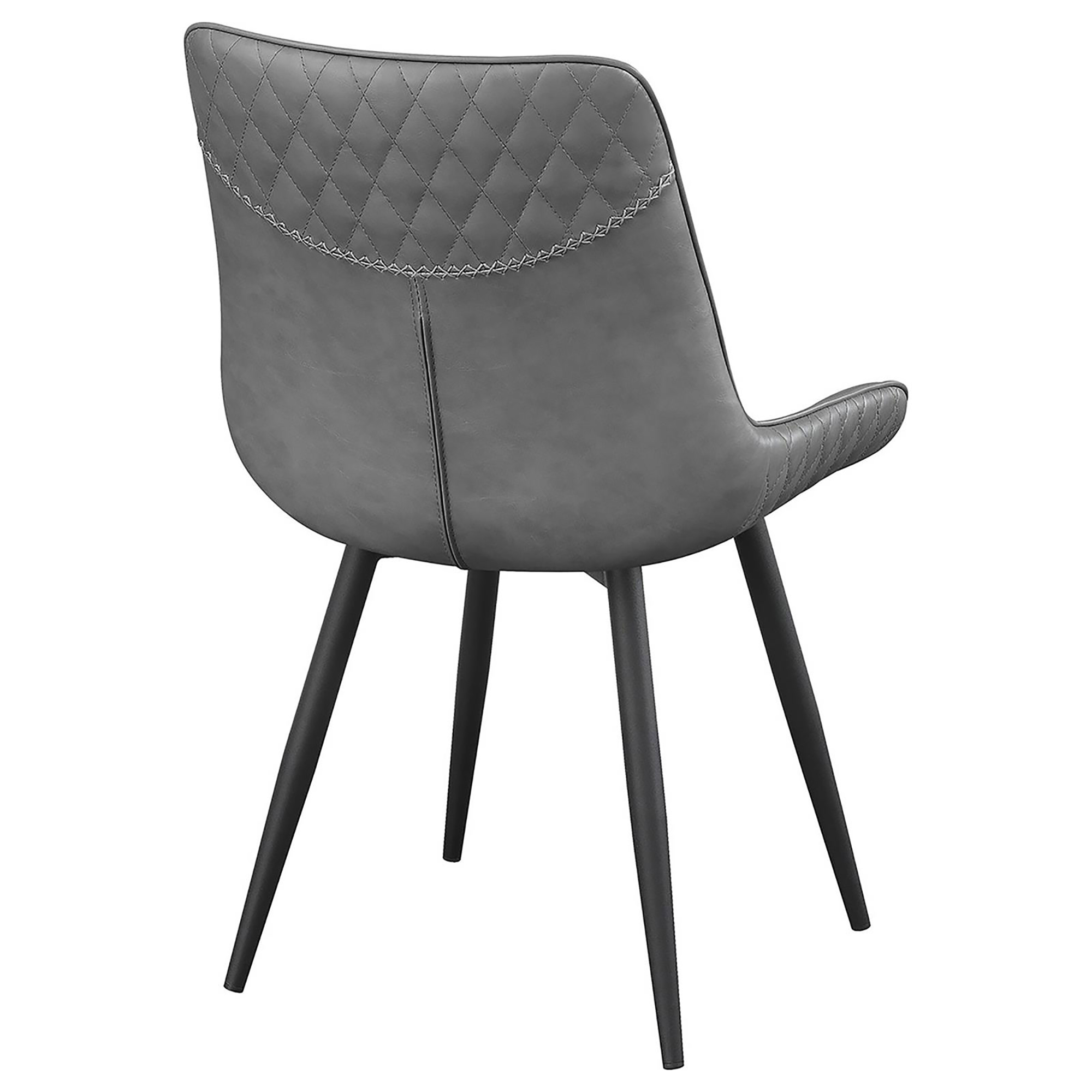 Grey Tufted Swivel Side Chair (Set of 2)