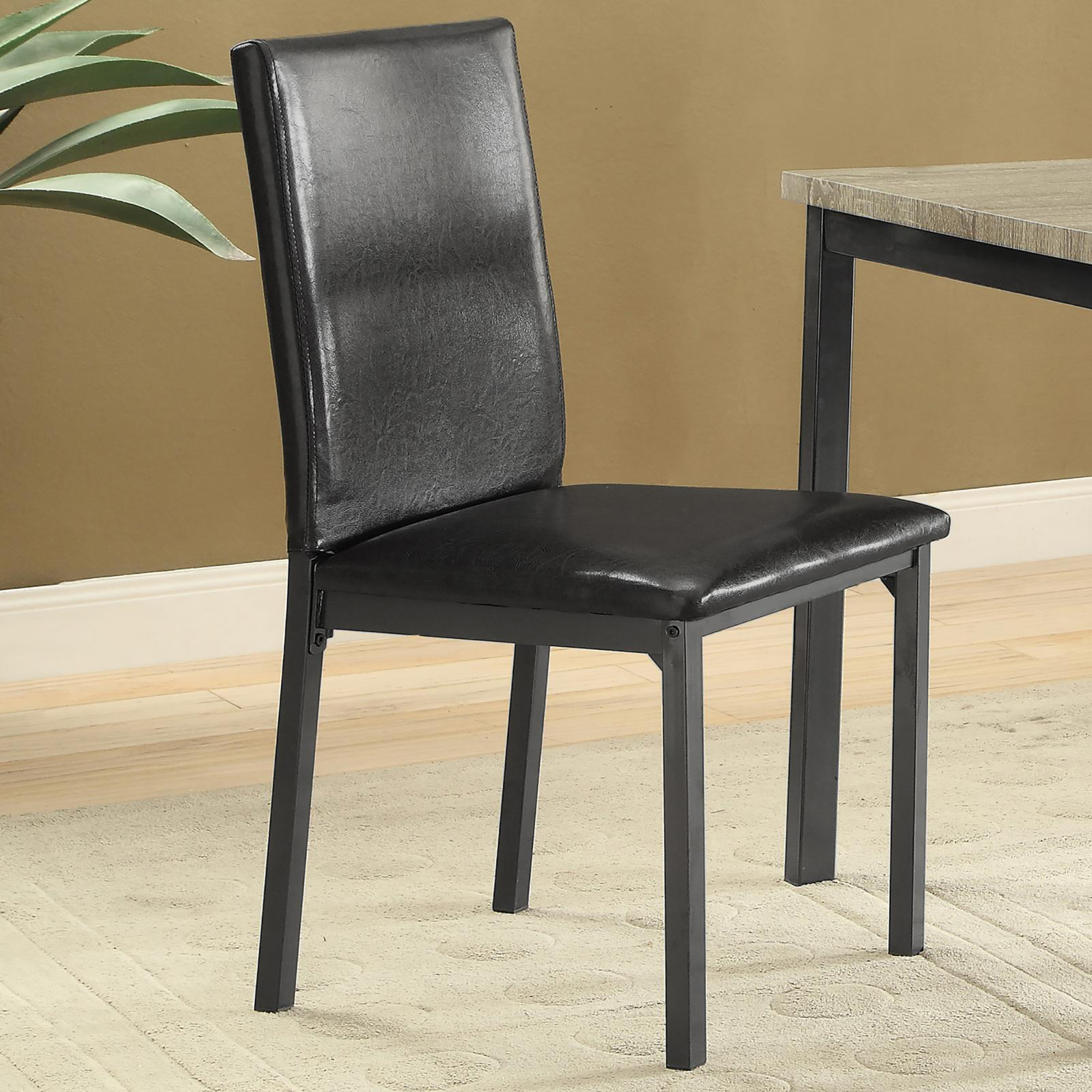 Black and Grey Upholestered Side Chair (Set of 2)