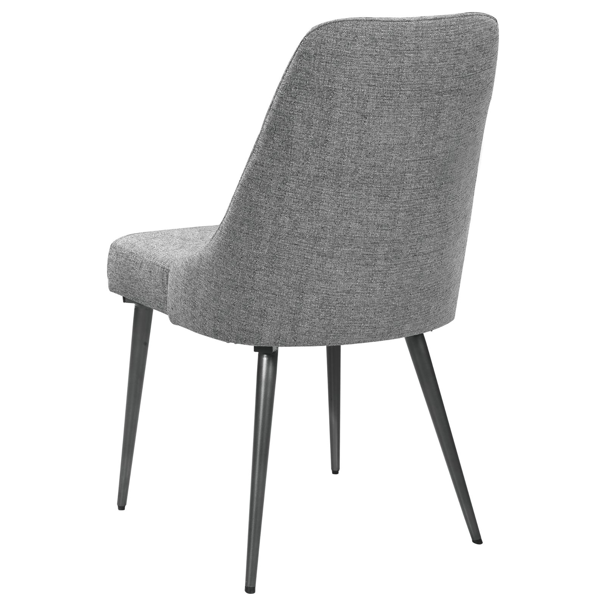 Grey and Gunmetal Side Chair (Set of 2)