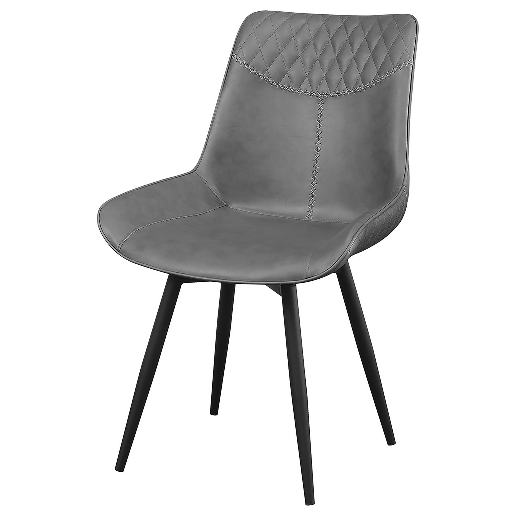 Grey Tufted Swivel Side Chair (Set of 2)