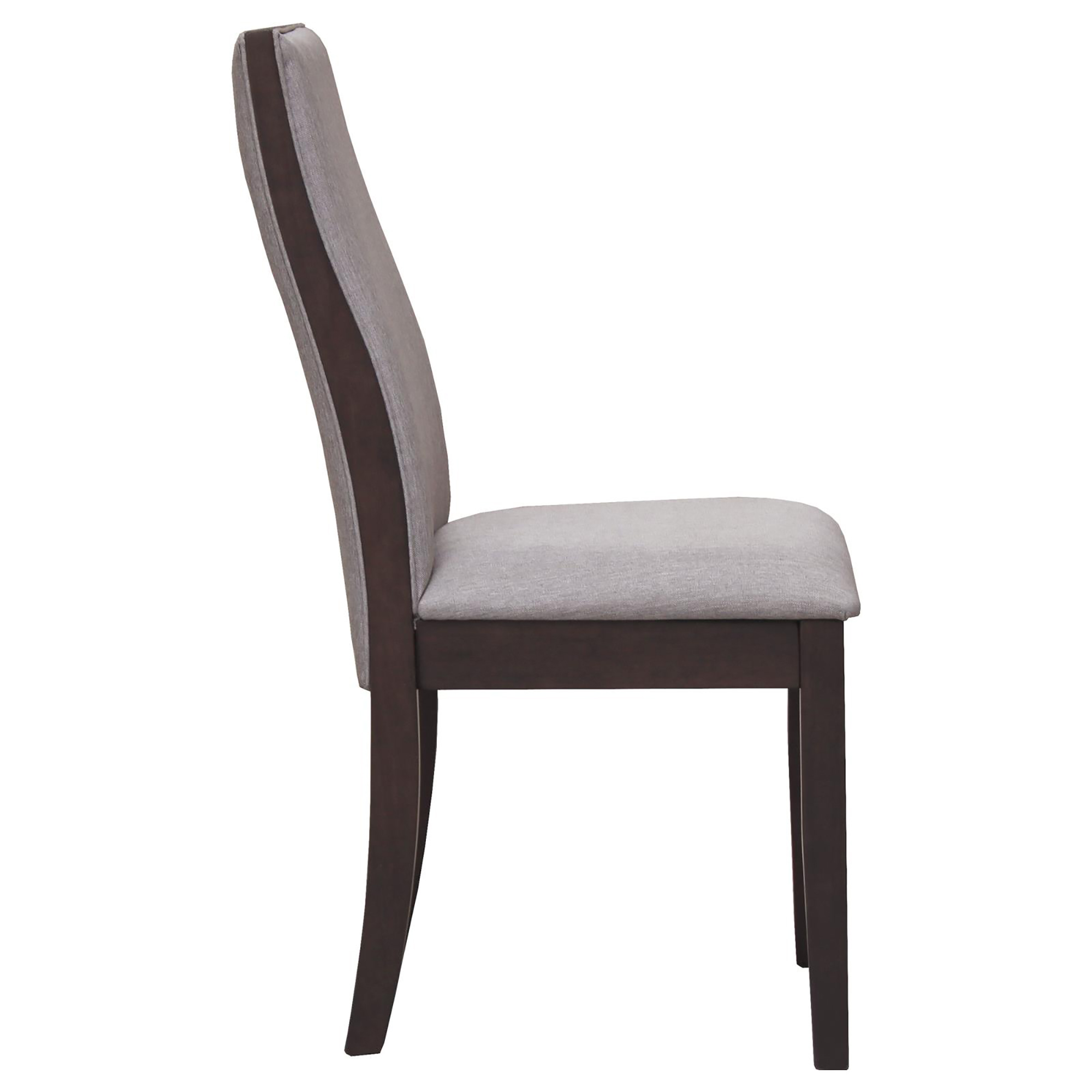 Taupe and Espresso Upholstered Dining Chair (Set of 2)