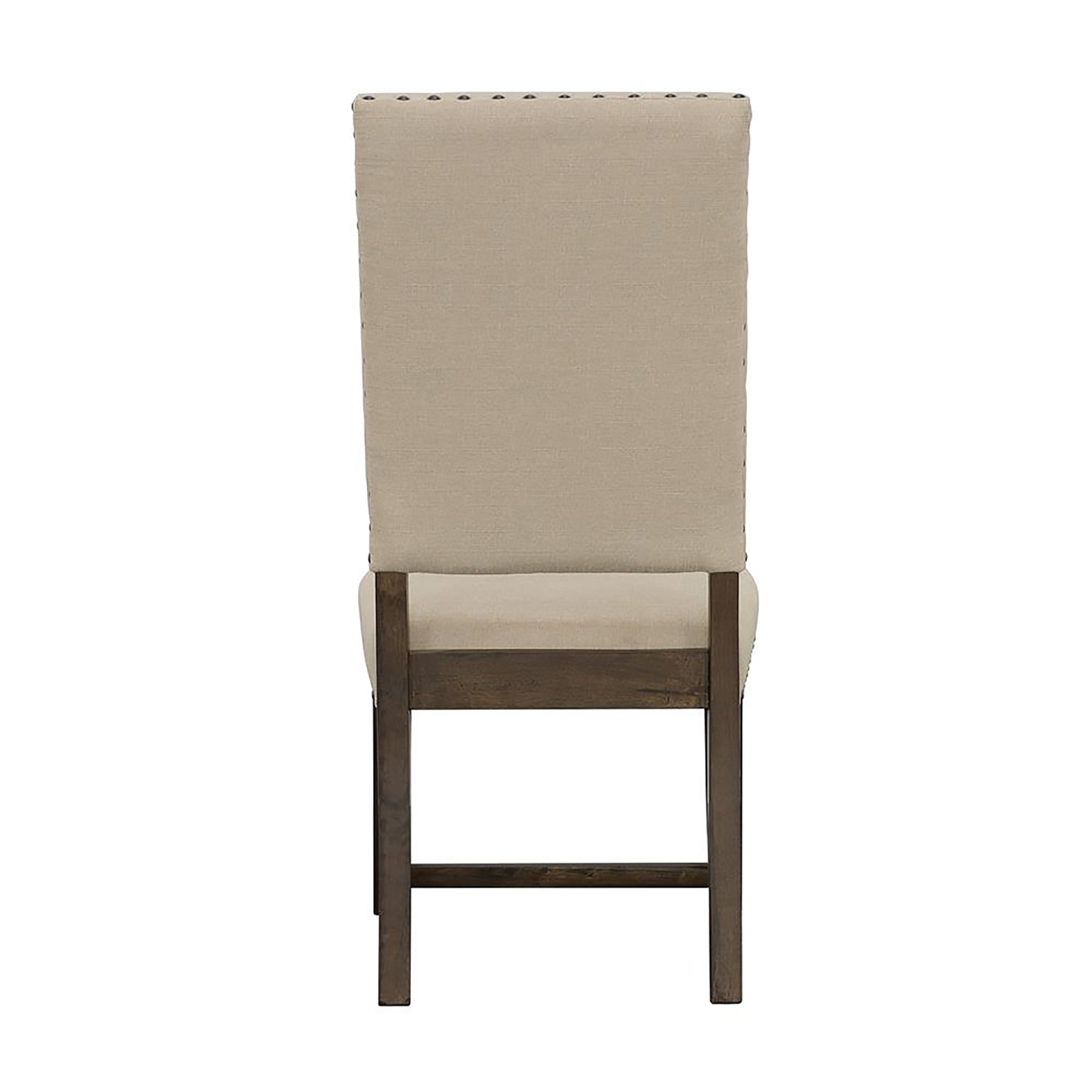 Beige and Smokey Black Upholestered Side Chair (Set of 2)