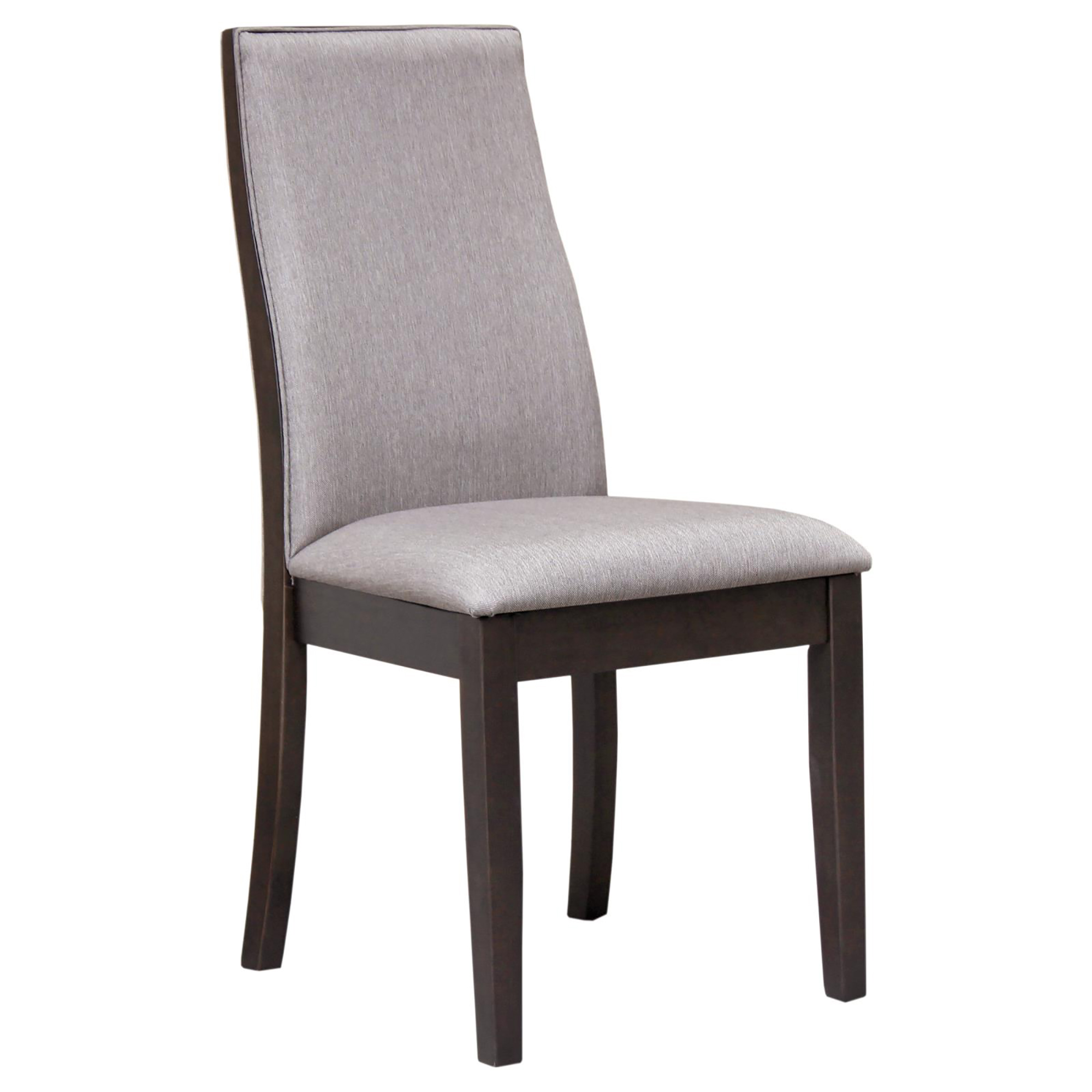 Taupe and Espresso Upholstered Dining Chair (Set of 2)