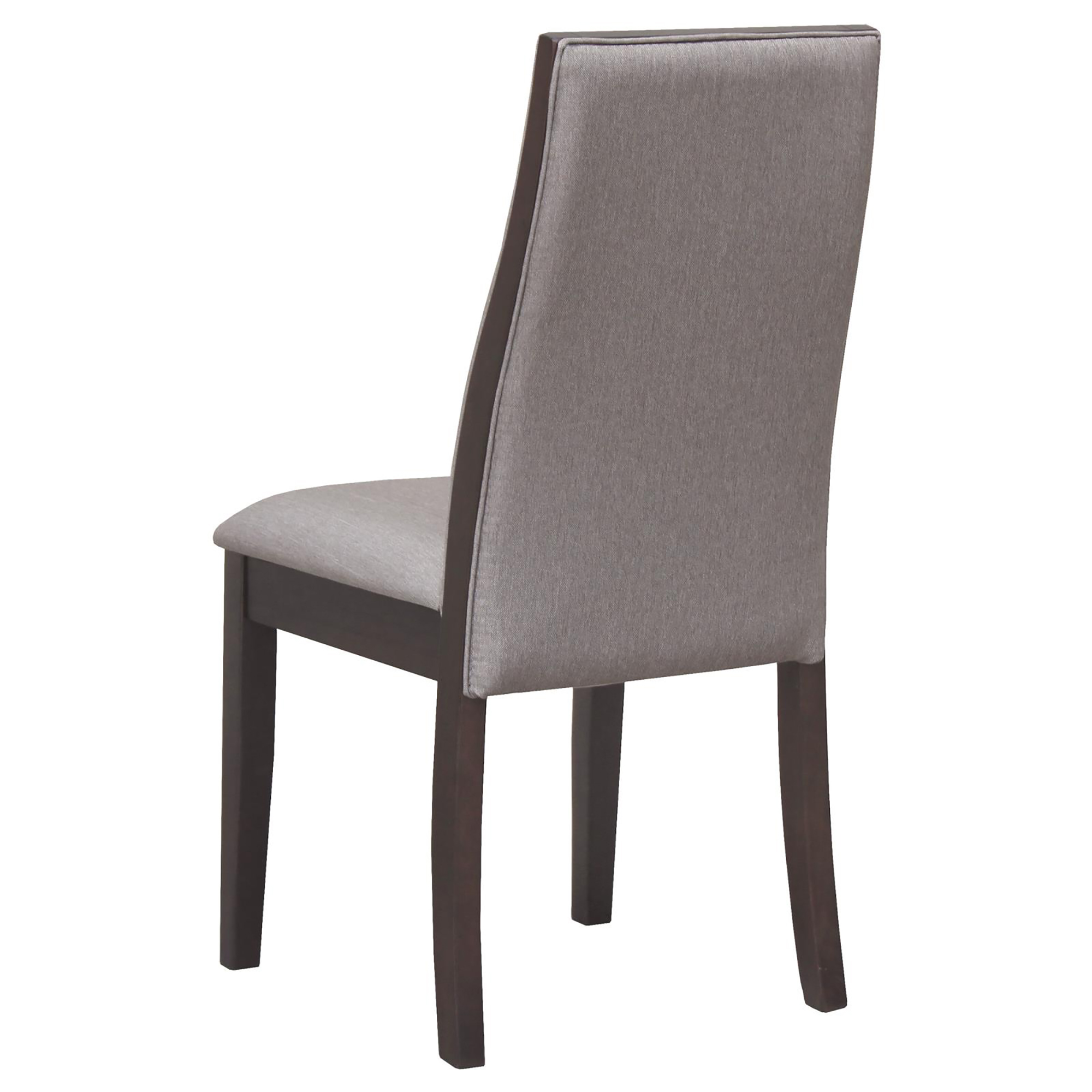 Taupe and Espresso Upholstered Dining Chair (Set of 2)