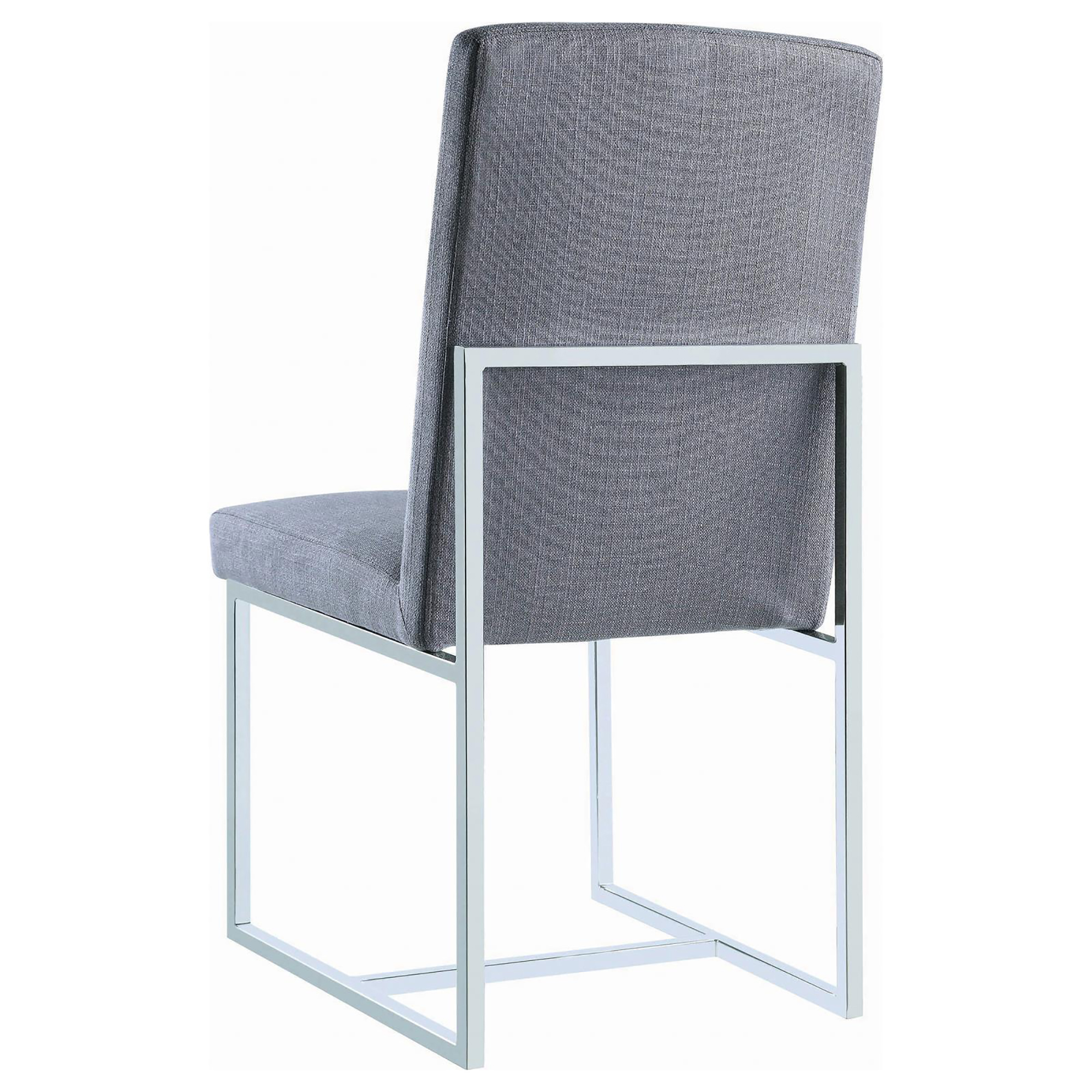 Grey Cube Base Dining Chair (Set of 2)