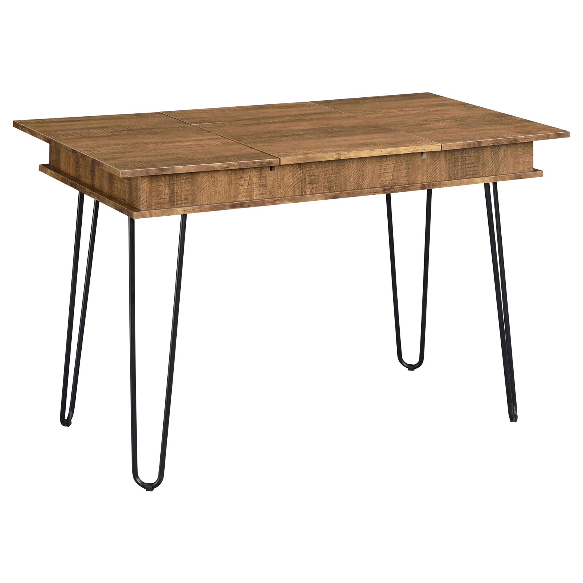 Rustic Amber Writing Desk with 4 Hidden Storages