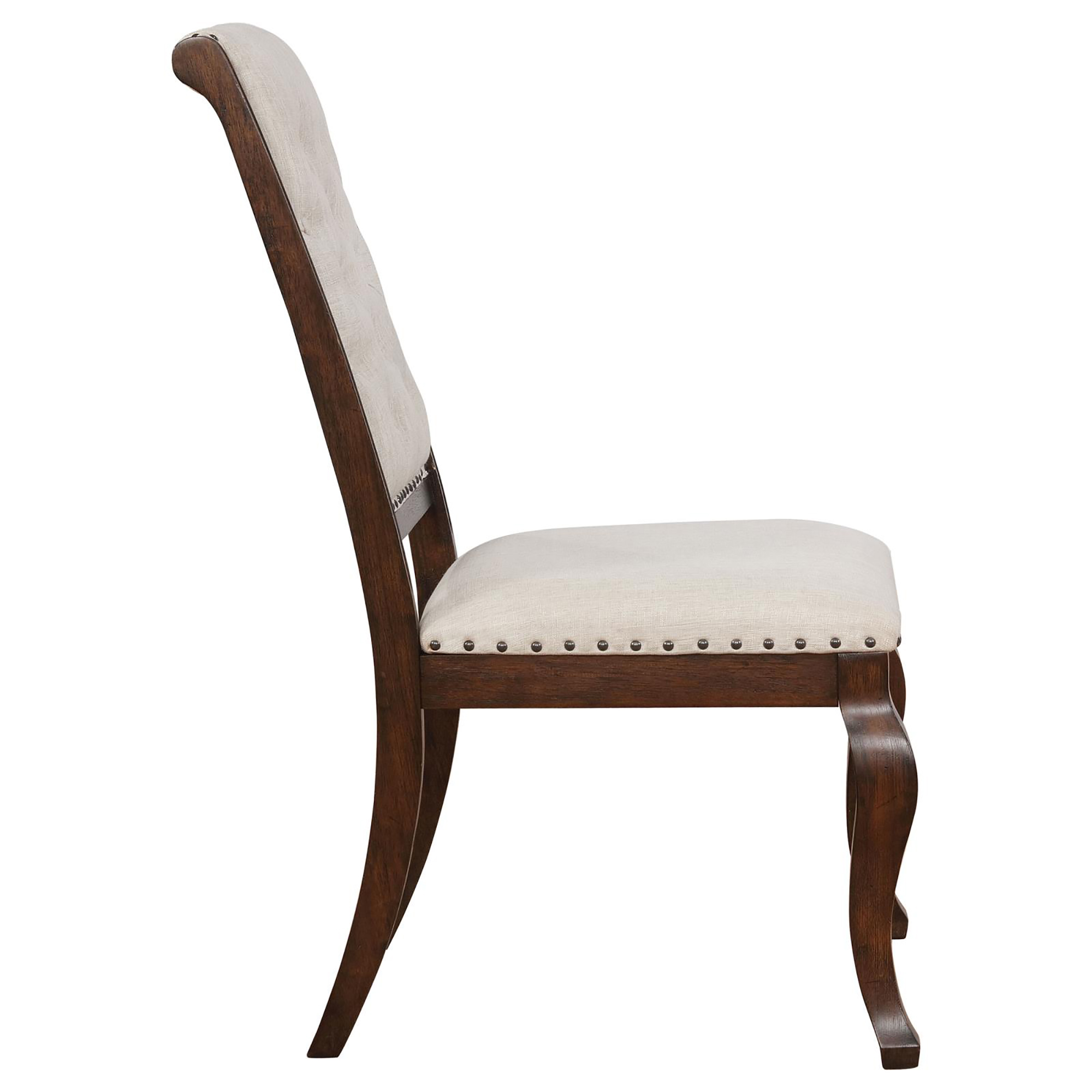 Cream and Antique Java Tufted Back Dining Chair (Set of 2)