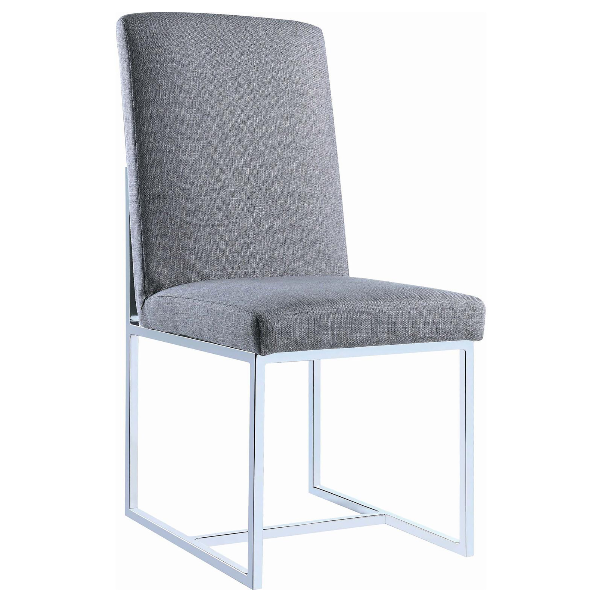 Grey Cube Base Dining Chair (Set of 2)