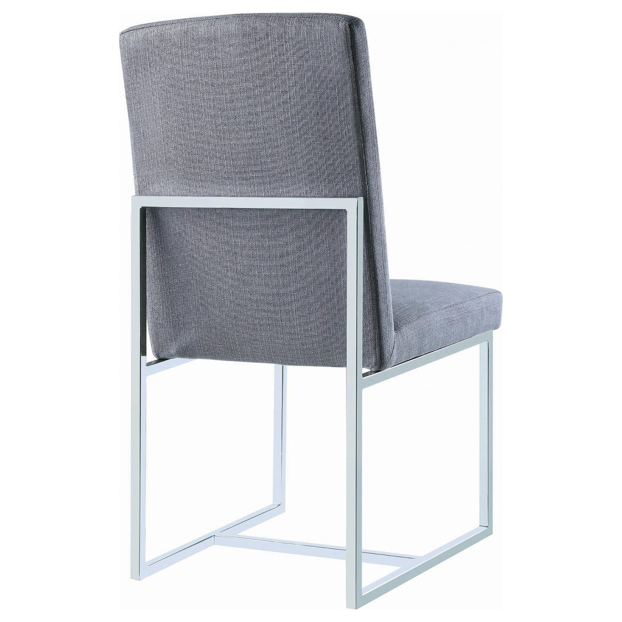 Grey Cube Base Dining Chair (Set of 2)