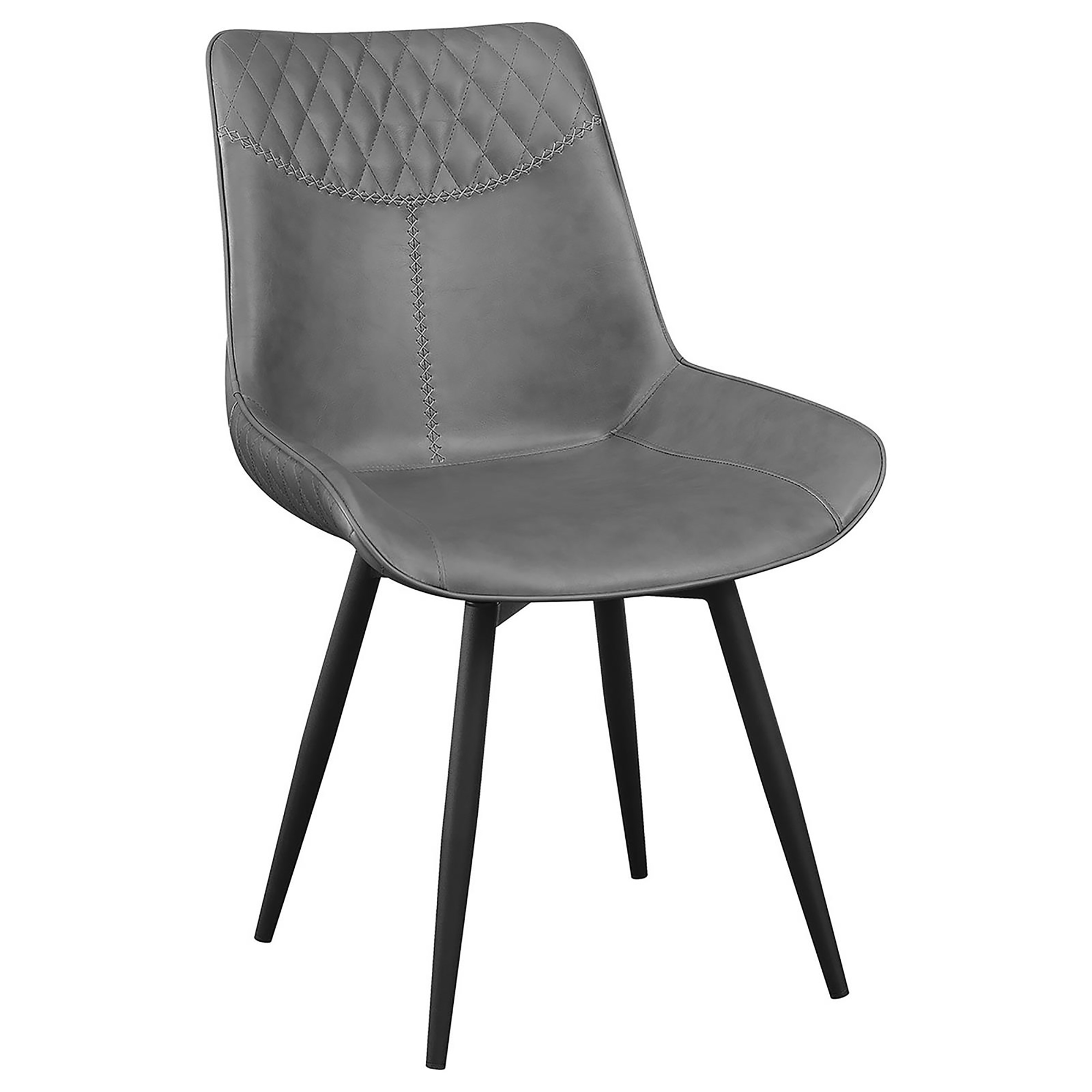 Grey Tufted Swivel Side Chair (Set of 2)