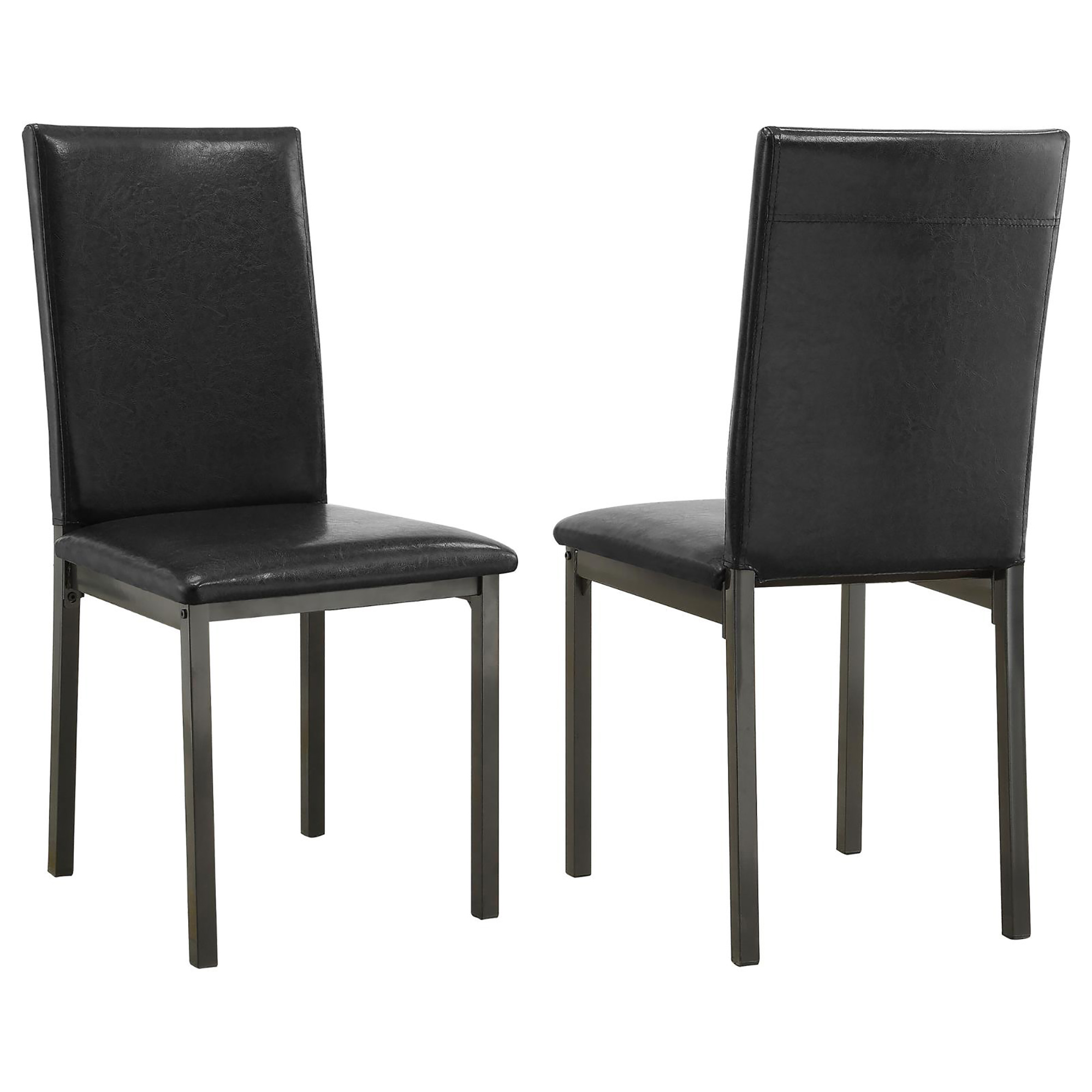 Black and Grey Upholestered Side Chair (Set of 2)