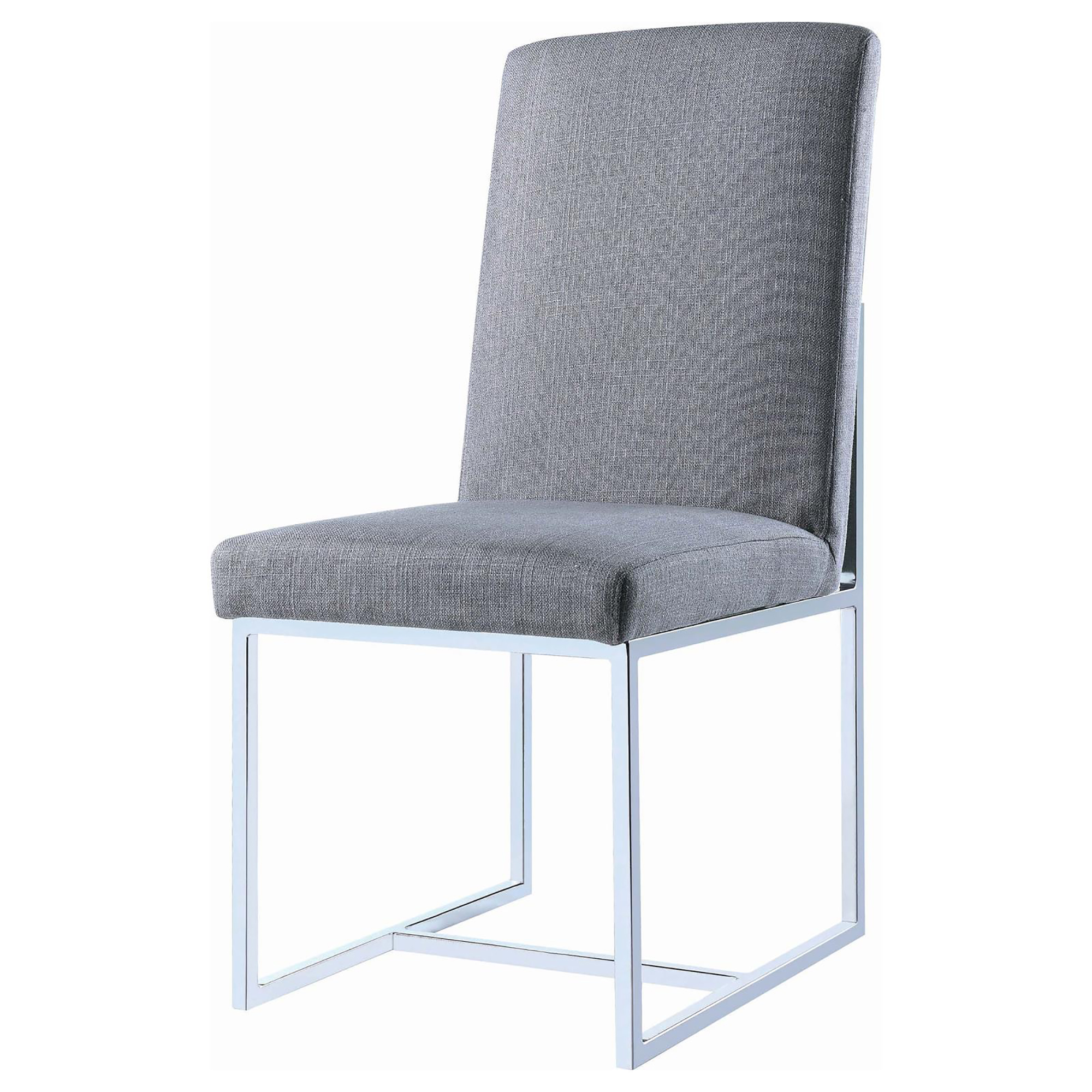 Grey Cube Base Dining Chair (Set of 2)