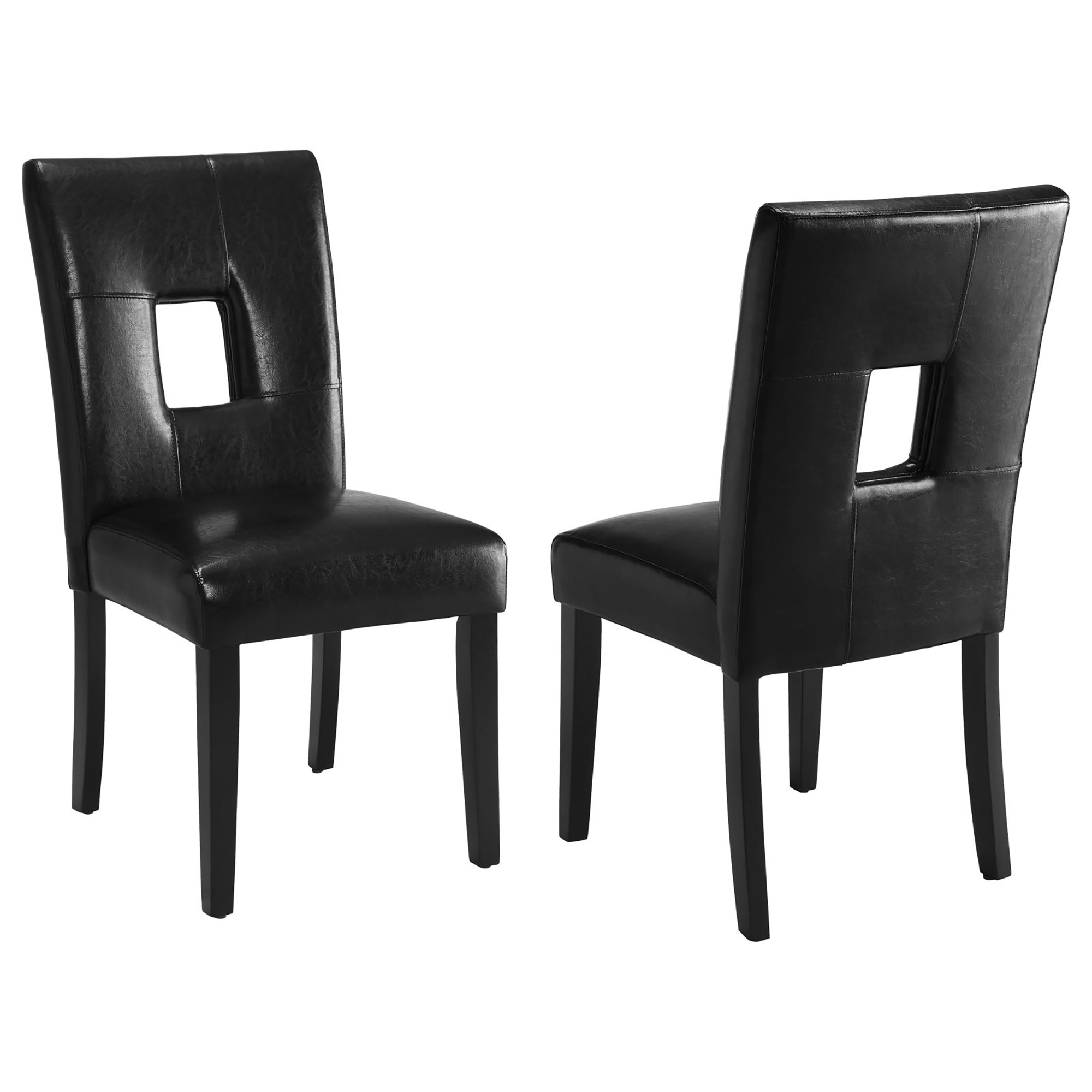 Black Open Back Counter Height Chair (Set of 2)