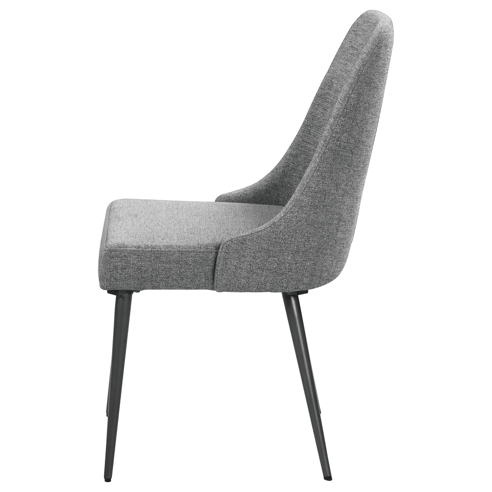 Grey and Gunmetal Side Chair (Set of 2)