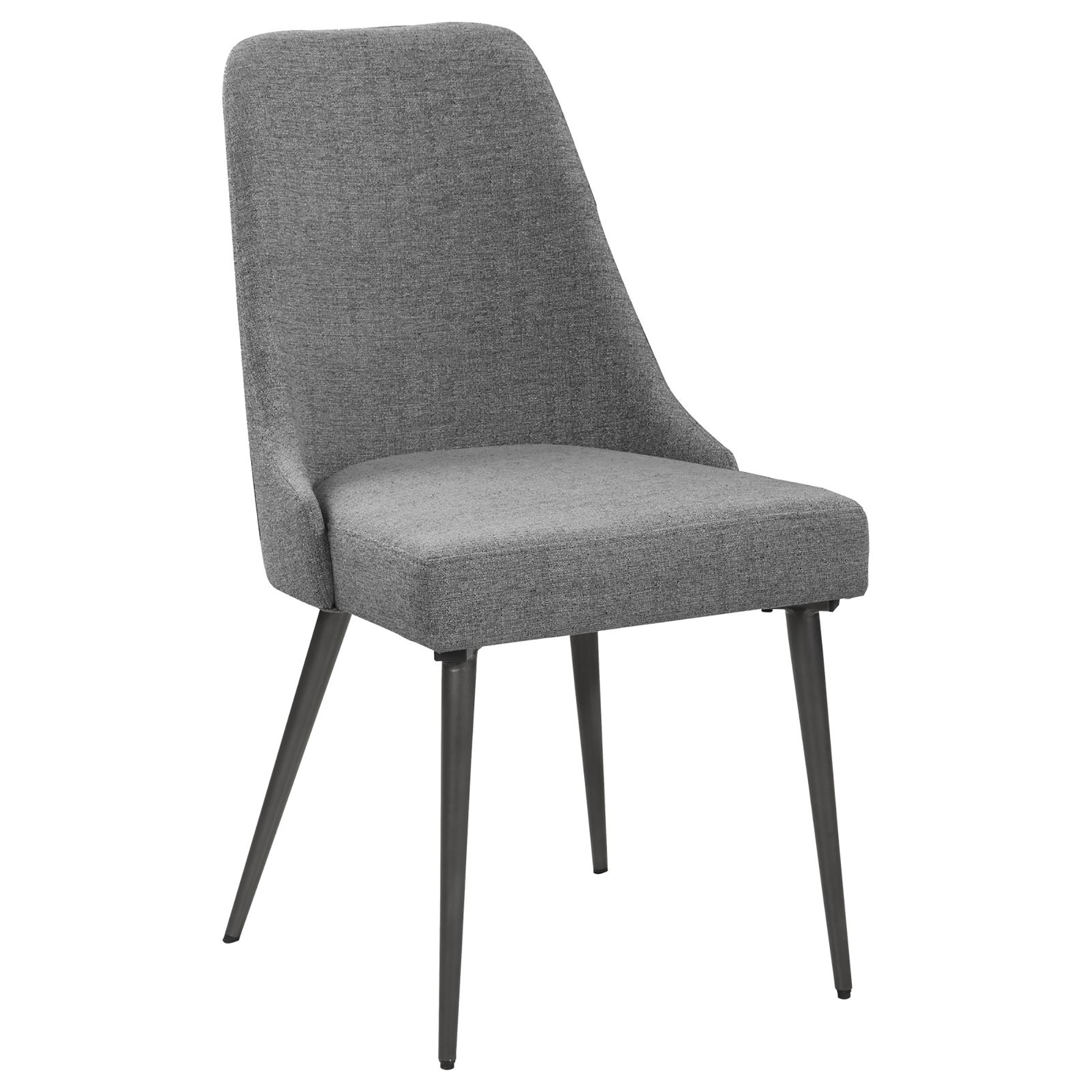 Grey and Gunmetal Side Chair (Set of 2)