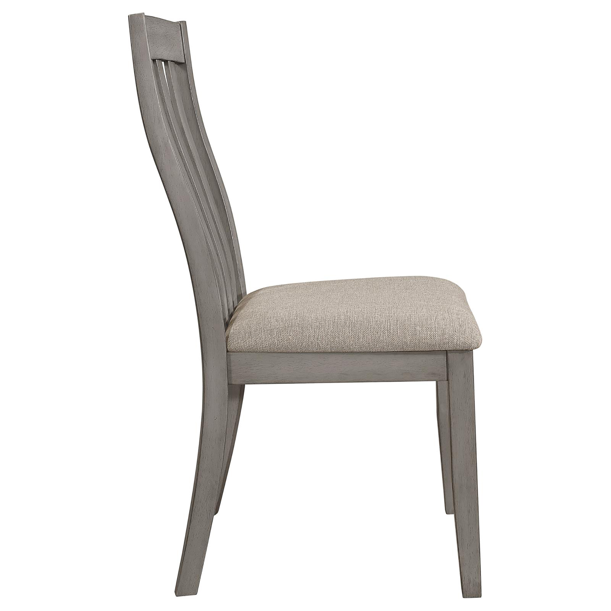 Grey Padded Side Chair (Set of 2)